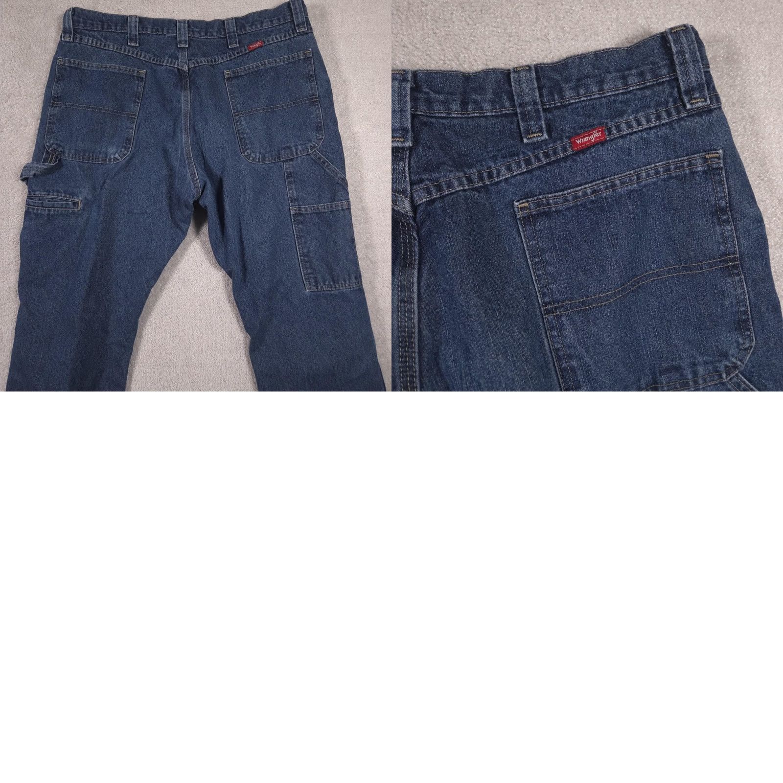 Wrangler Wrangler Jeans Mens 36x30 Blue Denim Relaxed Fit Fleece Lined Carpenter Pants Size US 36 / EU 52 - 9 Thumbnail