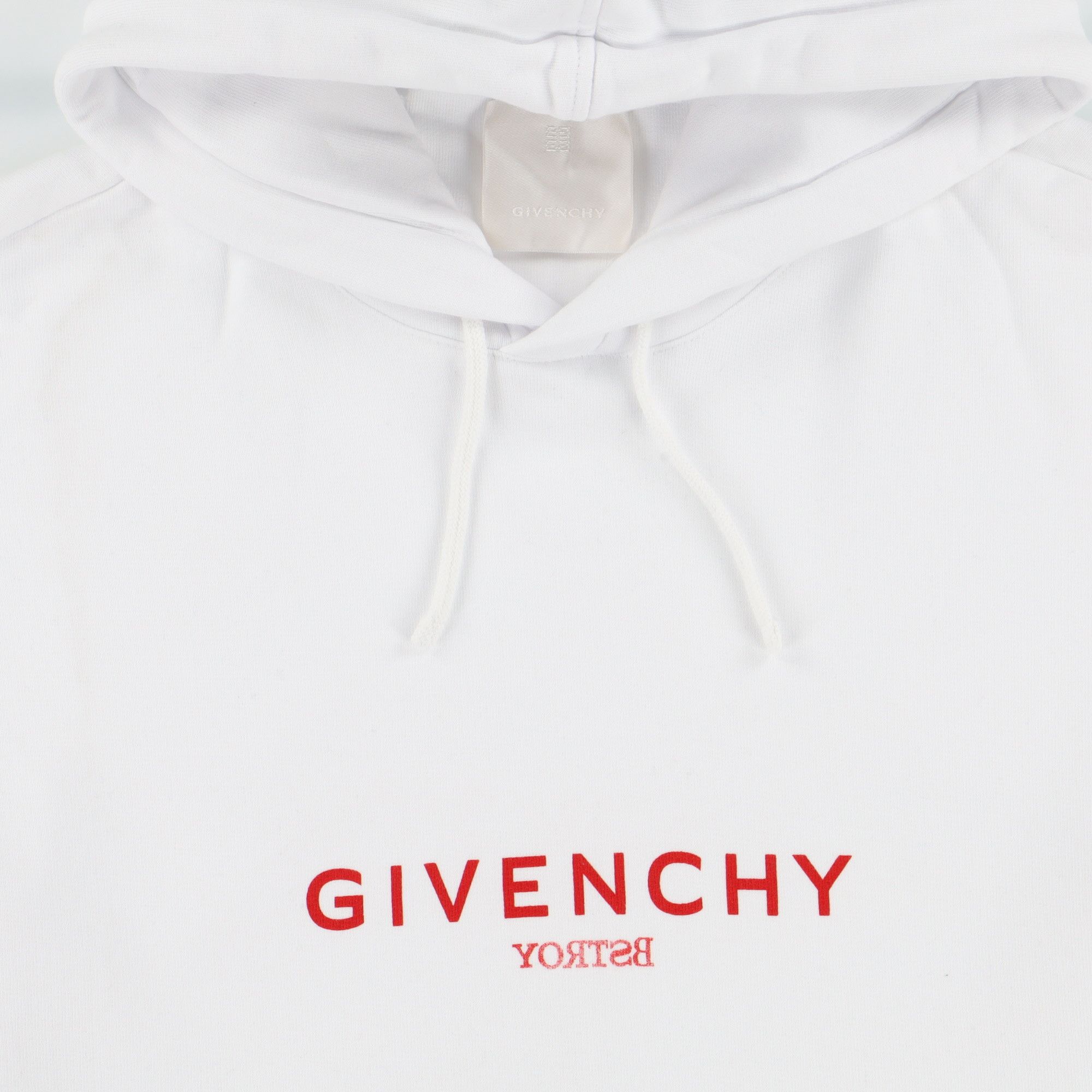 (B).Stroy × Givenchy White Reverse Logo Hoodie Size US S / EU 44-46 / 1 - 5 Thumbnail