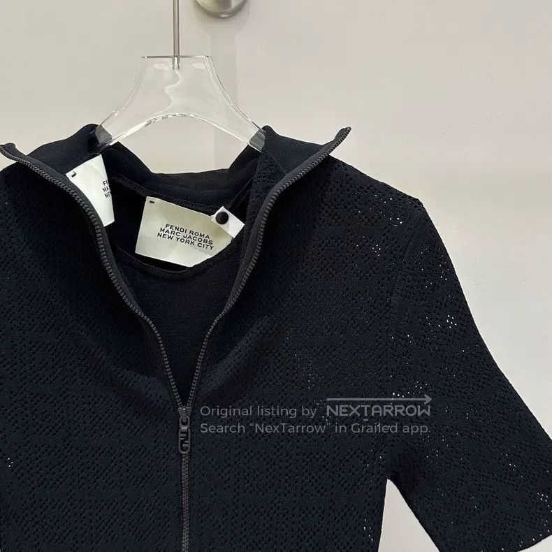 Fendi Fendi Polo Collar Medium-length Hollow-out Short-sleeved D Size XS / US 0-2 / IT 36-38 - 3 Thumbnail