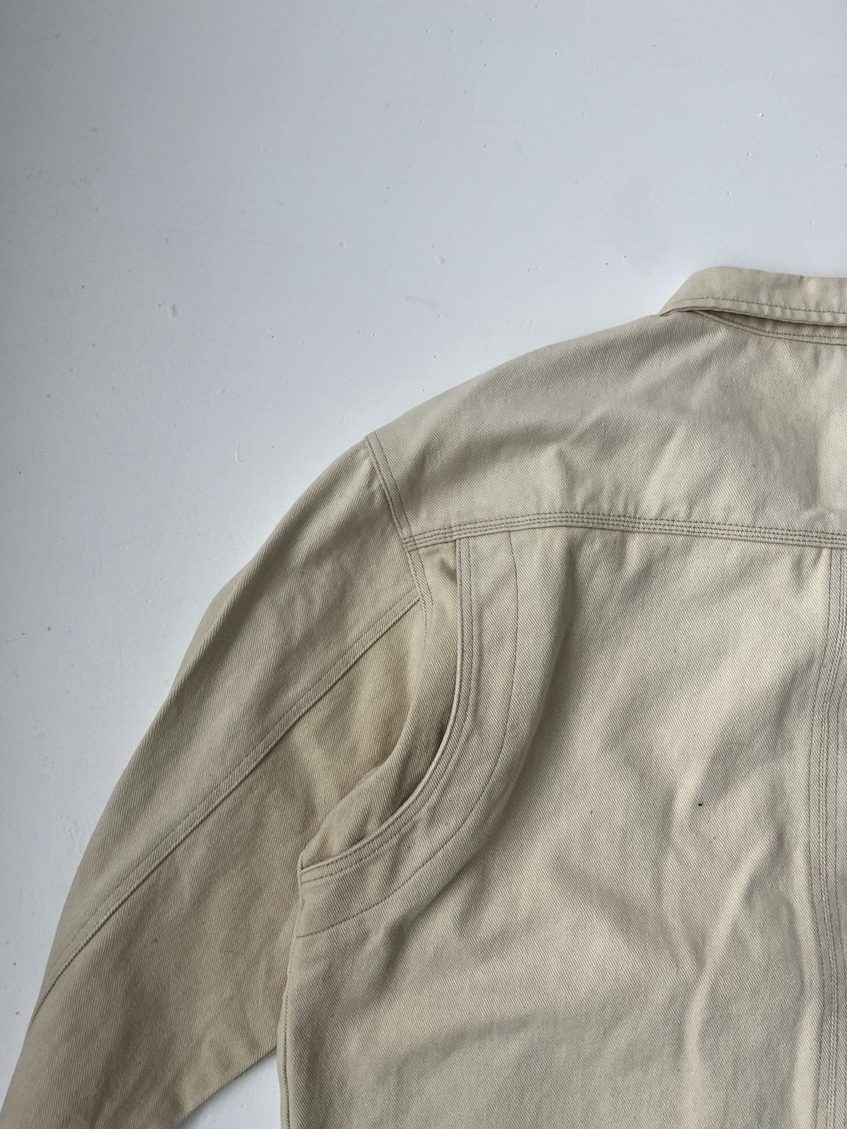 Lee Vintage 90s lee beige washed zip denim jacket trucker Y2K Size US L / EU 52-54 / 3 - 5 Thumbnail