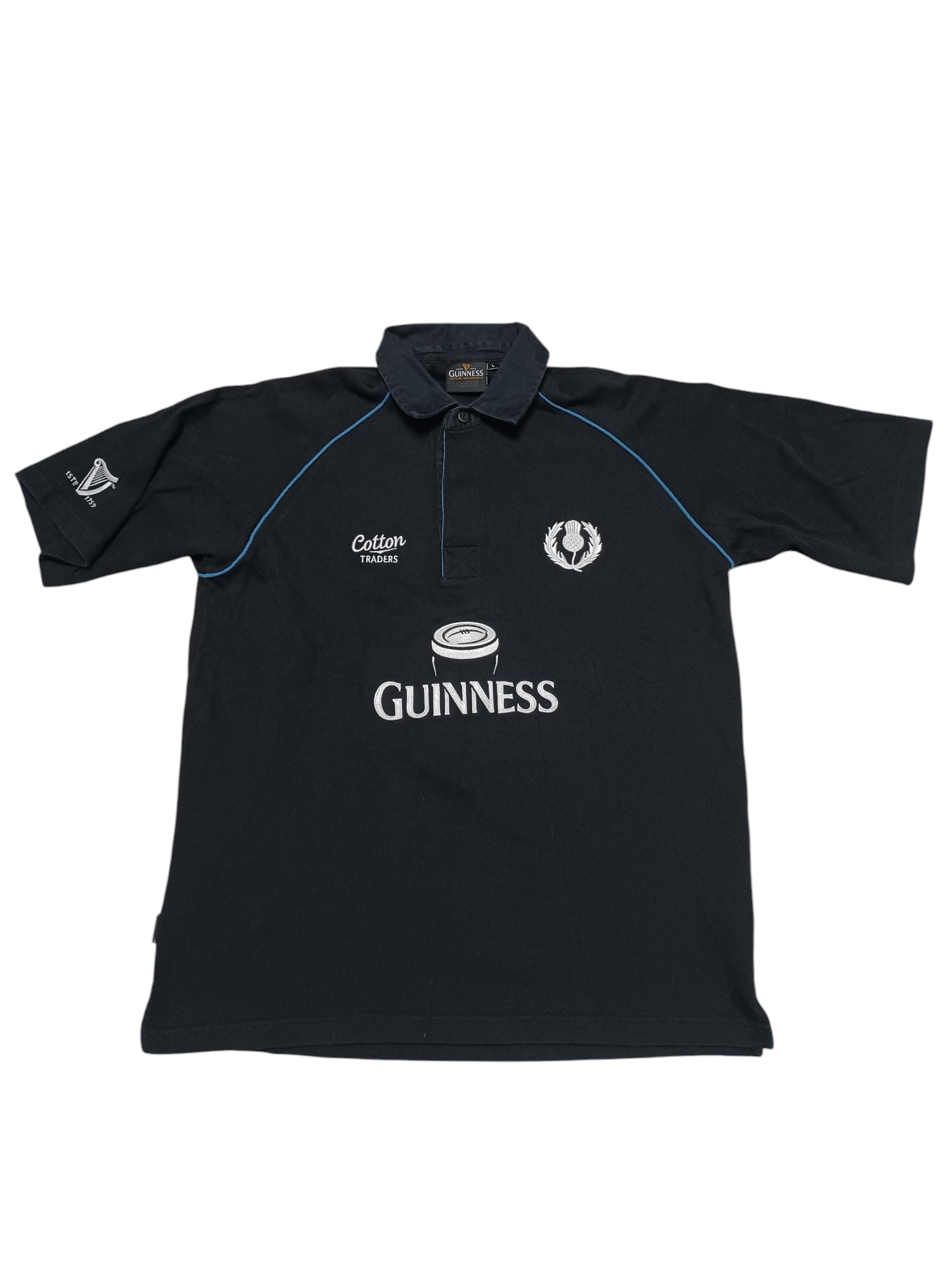 Cotton Traders SCOTLAND GUINNESS RUGBY COTTON TRADERS FIRE POLO SHIRT Size US L / EU 52-54 / 3 - 1 Thumbnail