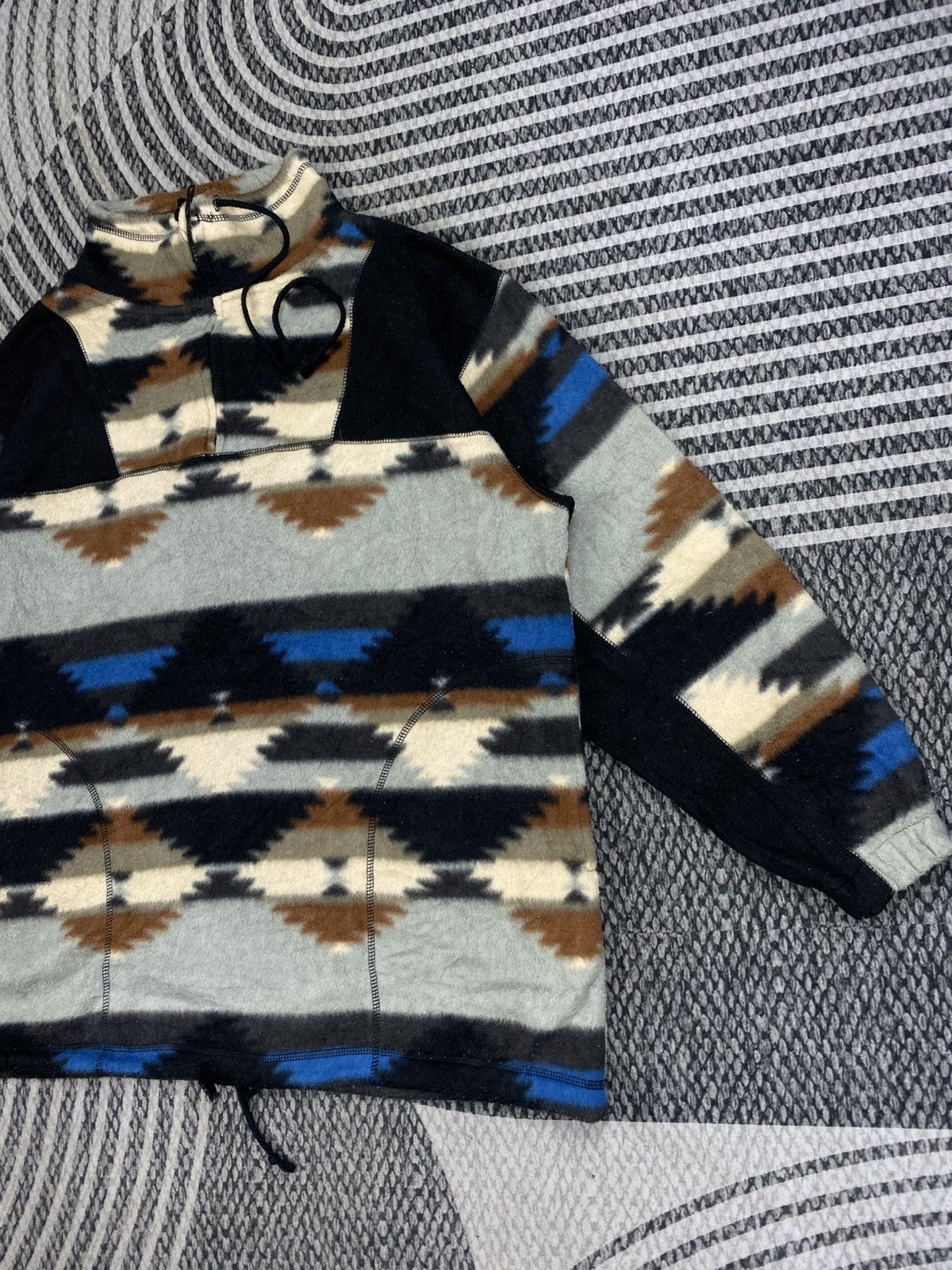 Japanese Brand Vintage Port Arthur Quarter Zip Aztex Print Fleece Shirt Size US L / EU 52-54 / 3 - 4 Thumbnail