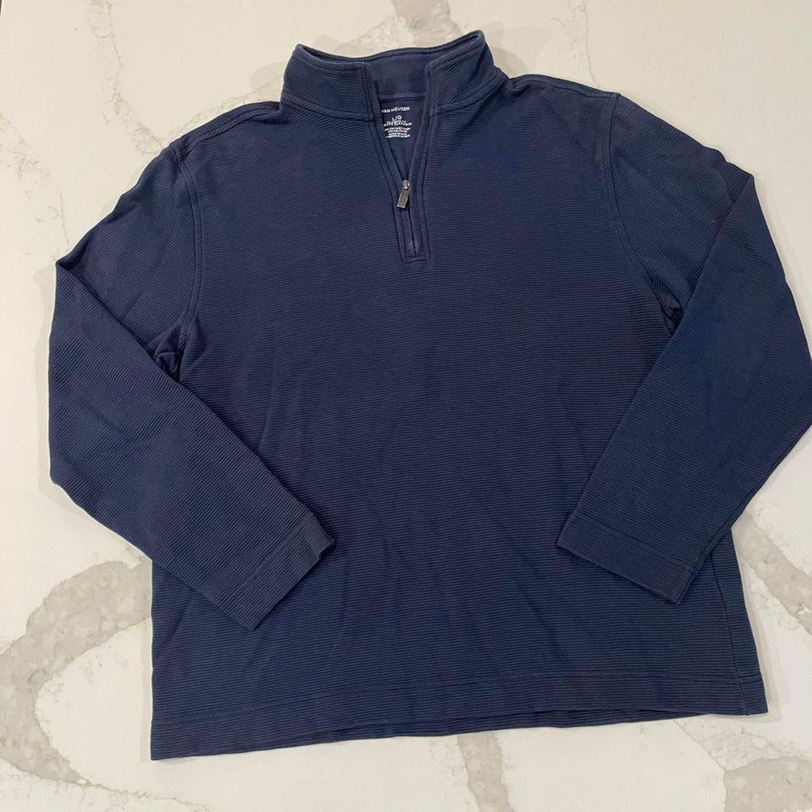 Van Heusen Van Heusen Classic Fit 1/4 Zip Pullover Sweater Men's Large Size US L / EU 52-54 / 3 - 1 Thumbnail