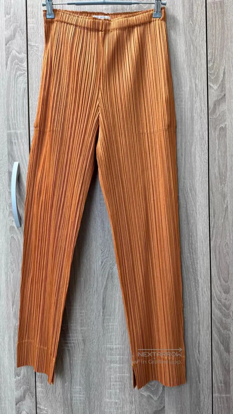Issey Miyake Issey Miyake size:3 Thick Pleated Pants Orange Size 31" - 2 Thumbnail