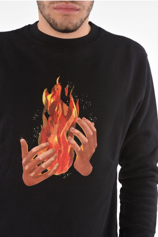 Off-White o1y0325 Logo Crewneck Sweatshirt in Black Size US XS / EU 42 / 0 - 2 Thumbnail