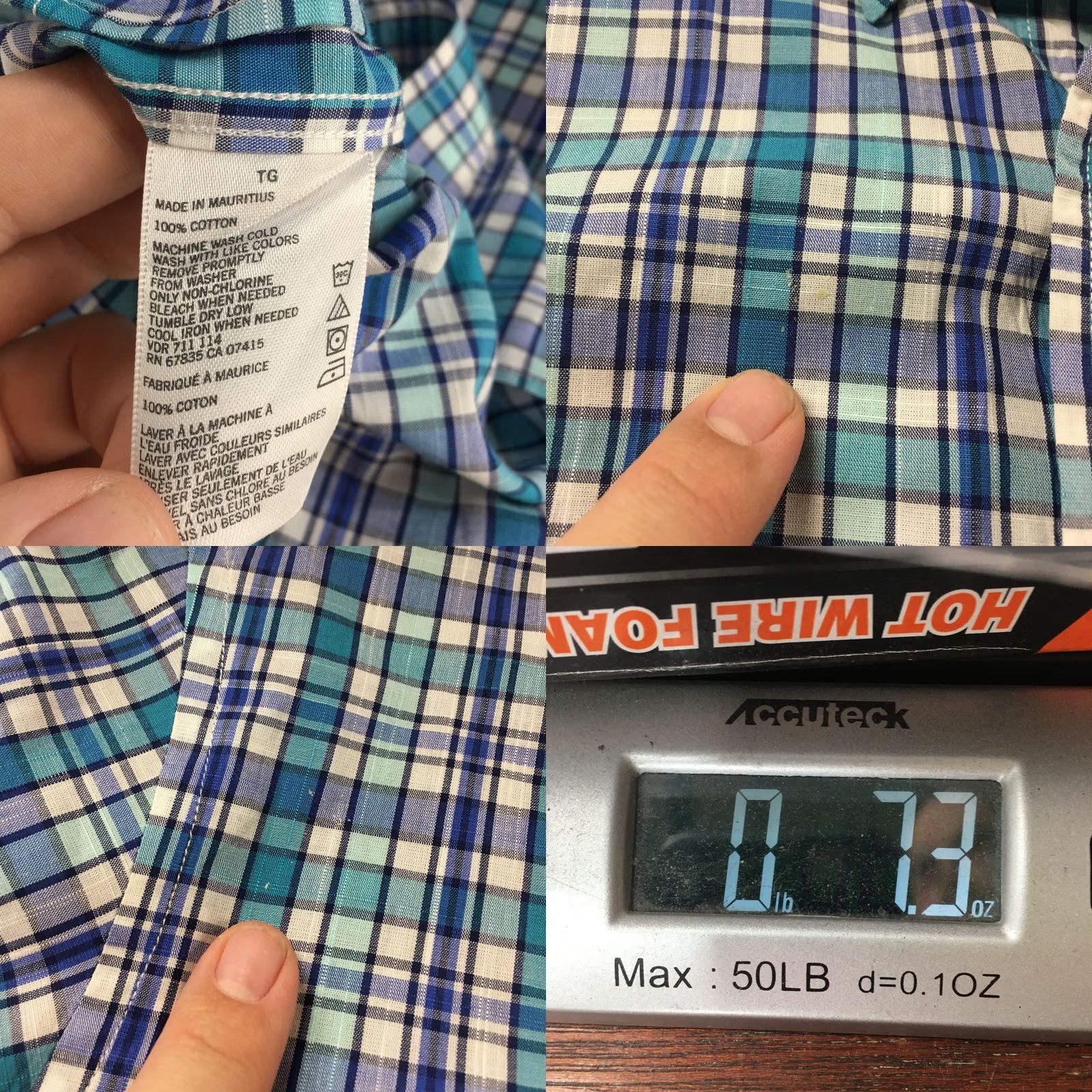 Nautica Nautica Button-Down Shirt Mens XL Multi Plaid Cotton Short Sleeve Classic Fit Shirt Size US XL / EU 56 / 4 - 9 Thumbnail
