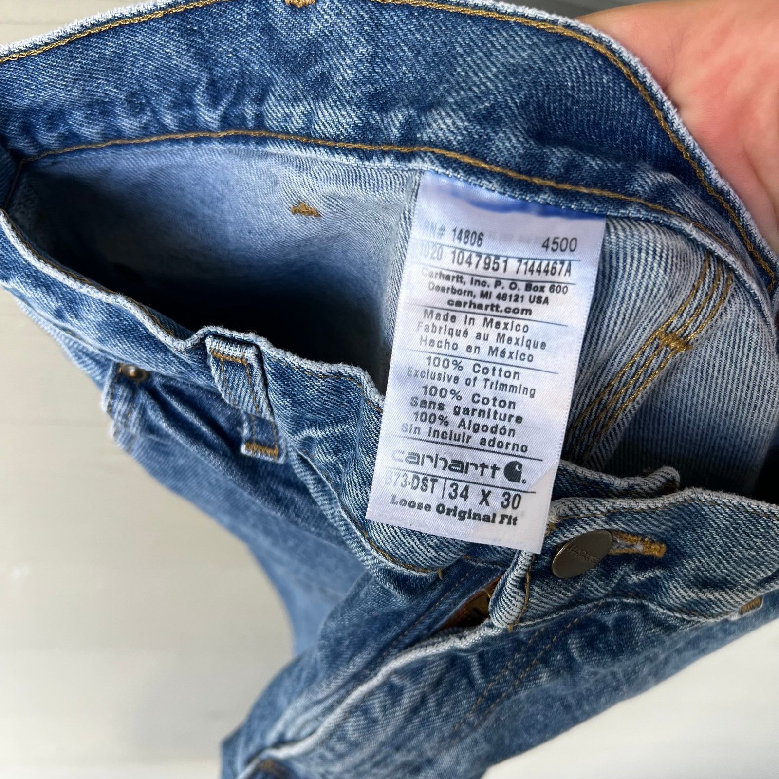 Carhartt × Vintage Carhartt blue denim double knee work wear carpenter pants Size US 32 / EU 48 - 4 Thumbnail