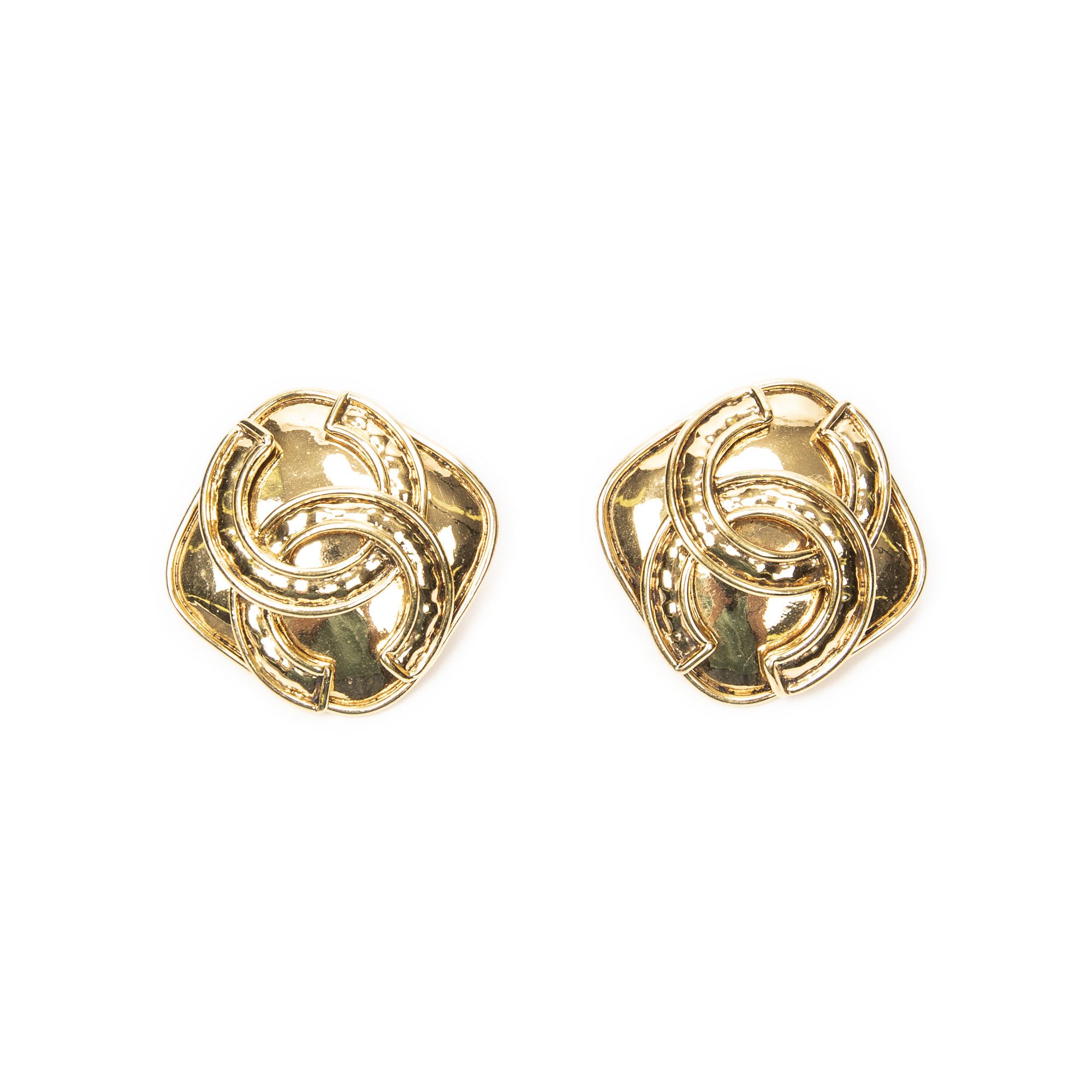 Chanel CC Diamond-shaped Clip On Earrings Size ONE SIZE - 1 Thumbnail