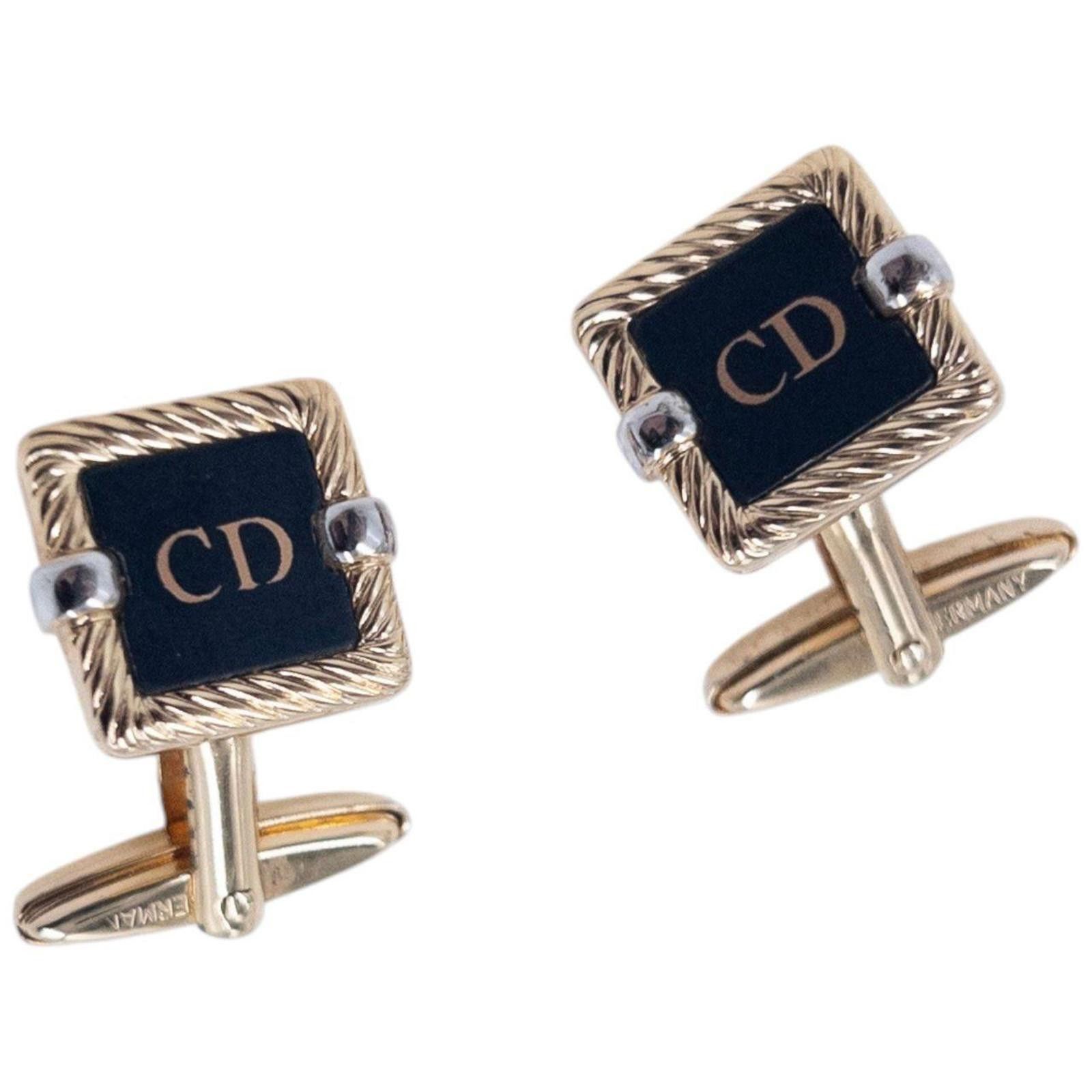 Christian Dior Monsieur Vintage 2000s Dior Embossed Cufflinks Size ONE SIZE - 3 Thumbnail