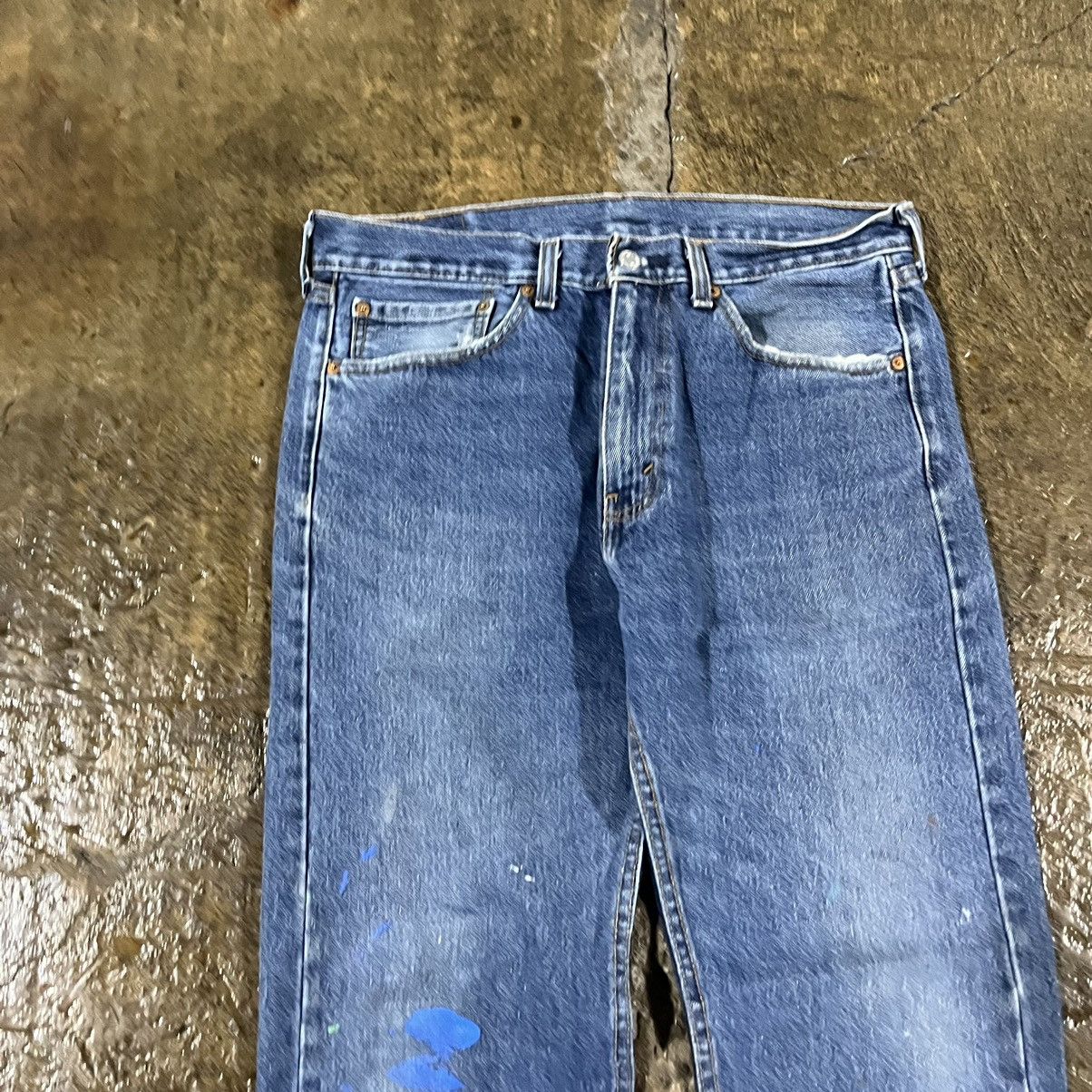 Levi's × Vintage Crazy Vintage Y2K Levi's 505 Faded Distressed Skater Jeans Size US 34 / EU 50 - 12 Thumbnail