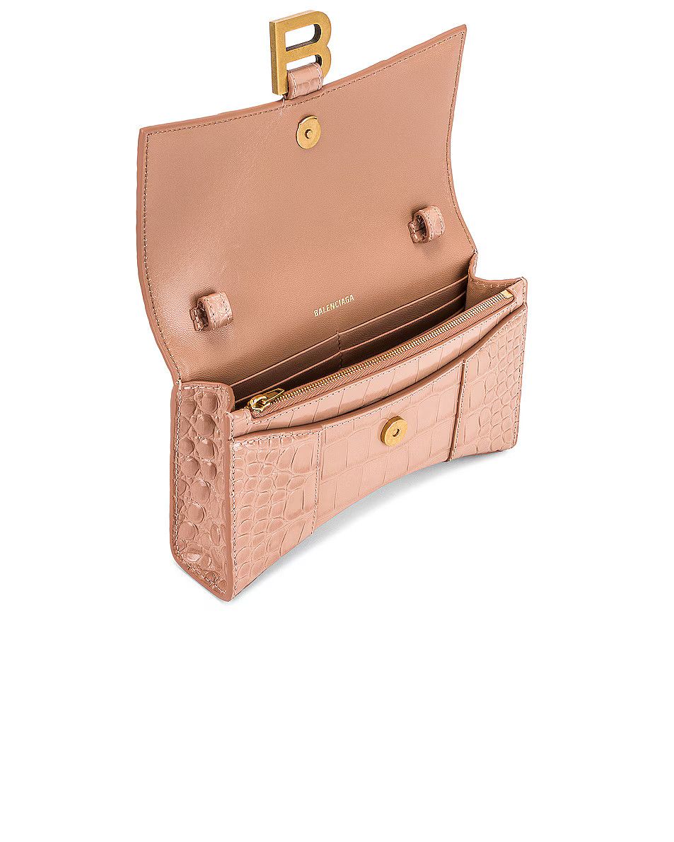 Balenciaga o1bcso1str0924 Size: OS / Hourglass Wallet Chain Crocodile Size ONE SIZE - 5 Thumbnail