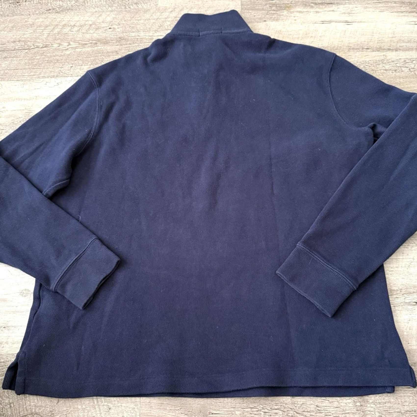 Polo Ralph Lauren Polo Ralph Lauren Sweater Mens Large Estate Rib 1/4 Zip Pullover Blue Cotton Mock Neck Long Sleeve Knit Classic Logo Pullover Size US L / EU 52-54 / 3 - 5 Thumbnail