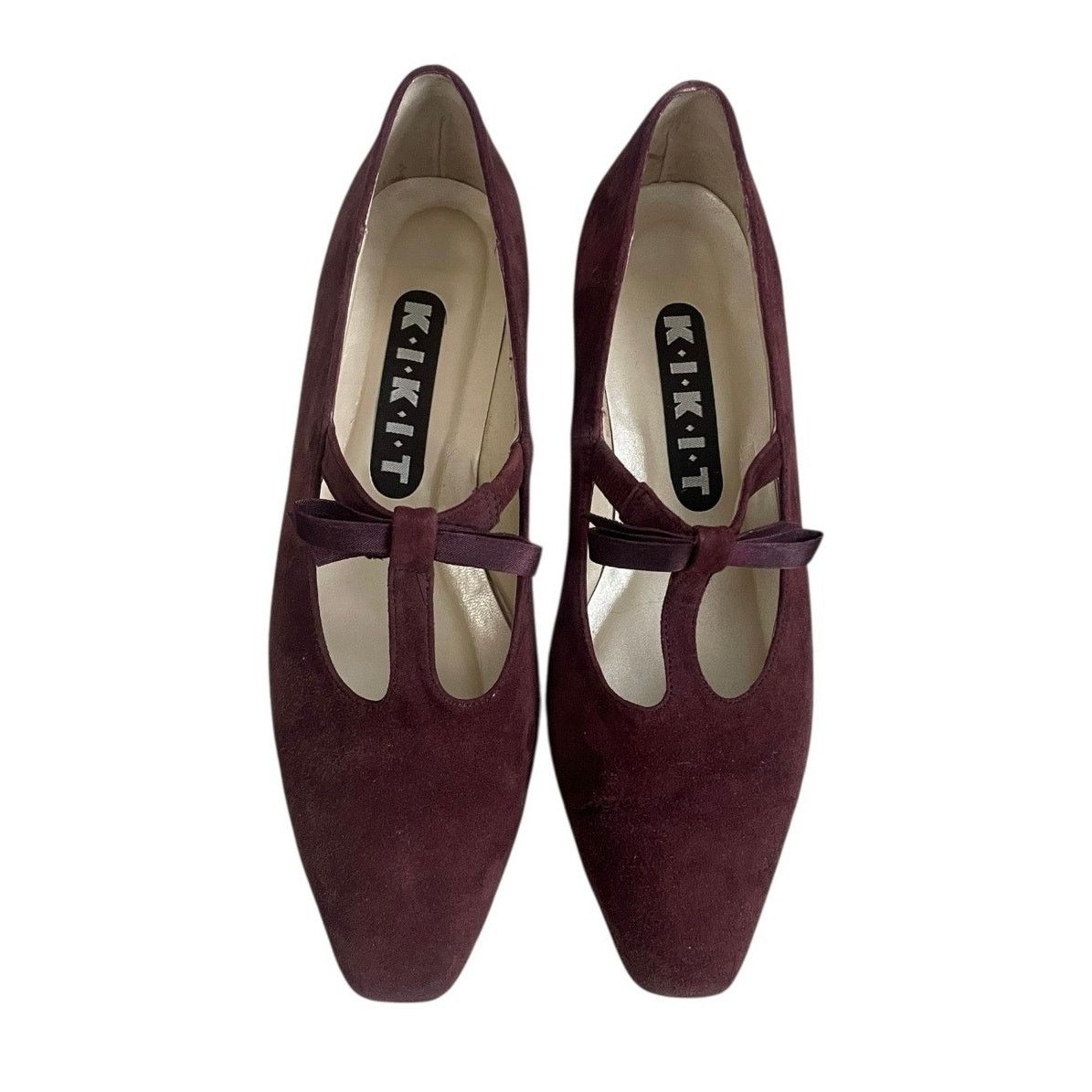 Vintage KIKIT Vintage Beauregard 2 Chianti Suede Leather Bow Heels Size US 6 / IT 36 - 3 Thumbnail
