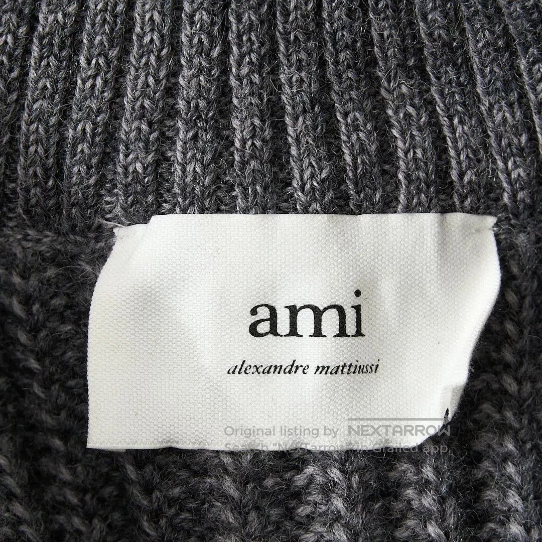 AMI Ami Paris Women's Solid Zip Collar Knit. Size M / US 6-8 / IT 42-44 - 6 Thumbnail