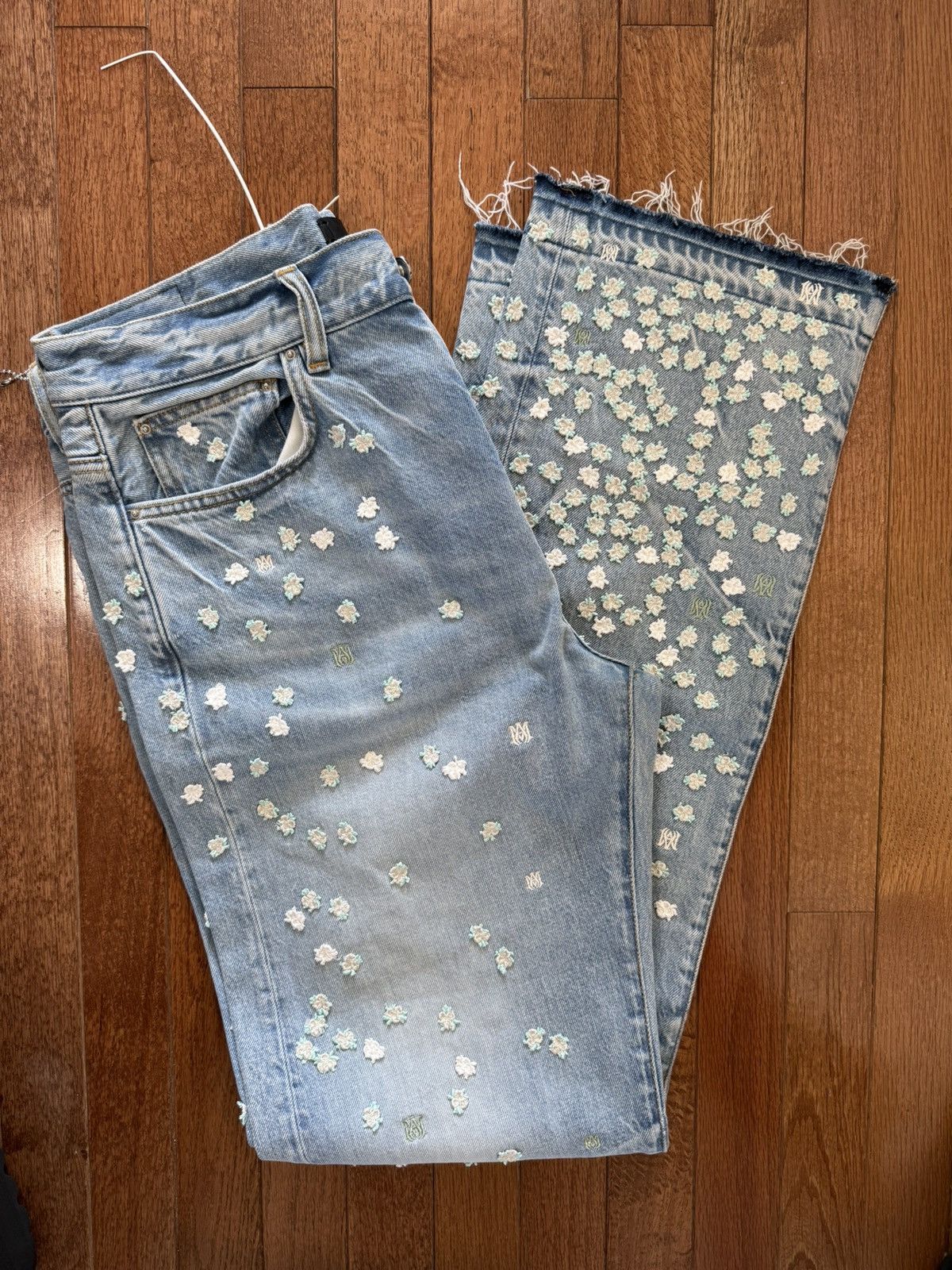 Amiri Men’s Amiri Floral Straight Jeans SS24 - W33 Size US 33 - 10 Thumbnail