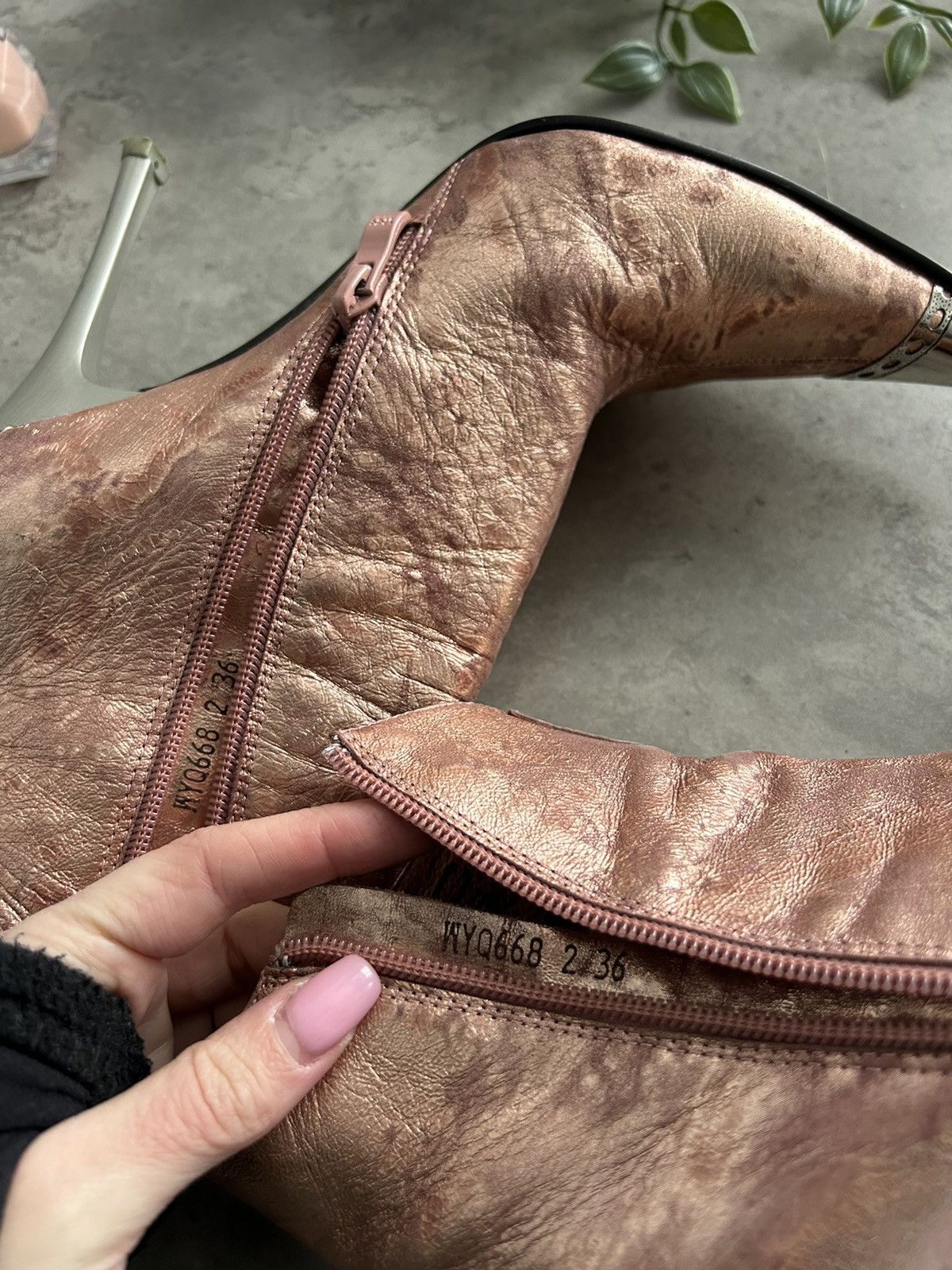 Vintage rare Y2K heels boots avant garde 00s 90s