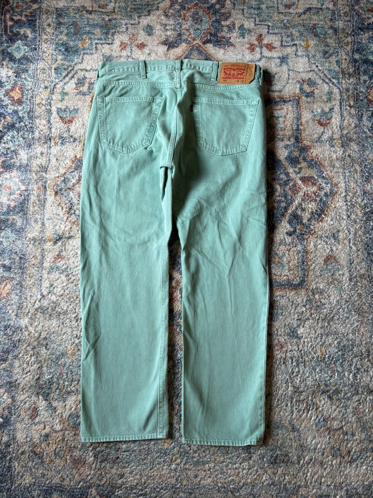 Levi's Levi’s 501 Turquoise Button-Fly Jeans Size 37 Size US 37 - 3 Thumbnail