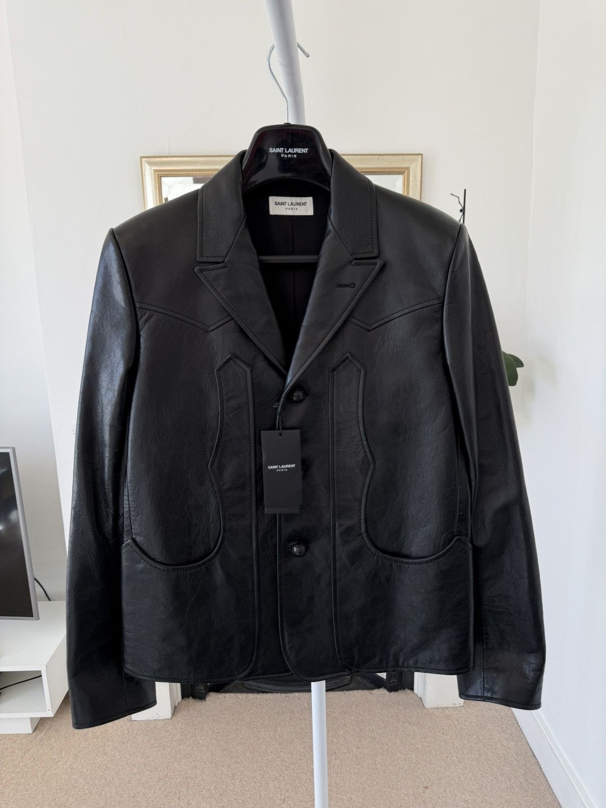 Saint Laurent Paris SS19 Saint Laurent Runway Western Leather Jacket Size US M / EU 48-50 / 2 - 2 Thumbnail