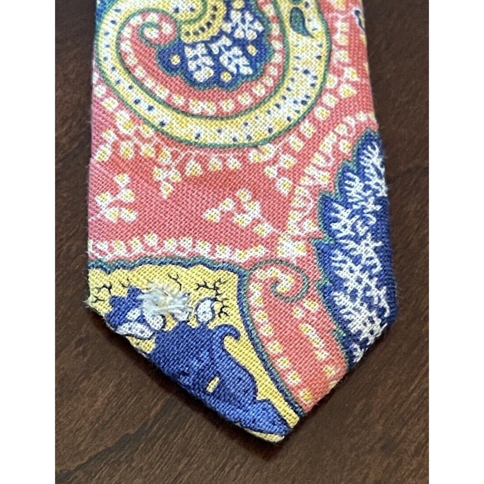 Chaps Chaps Pink Blue 100% Linen Men’s Neck Tie Made In China Size ONE SIZE - 6 Thumbnail
