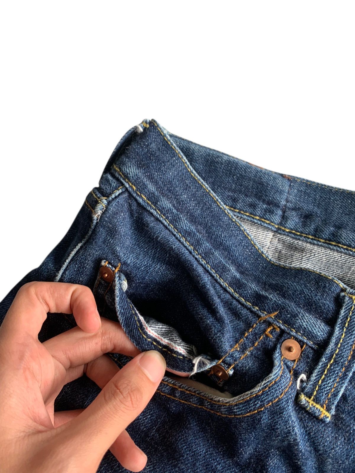 KOJIMA GENES KOJIMA SELVEDGE BUTTON FLY FADED JAPANESE DISTRESSED DENIM Size US 30 / EU 46 - 11 Thumbnail