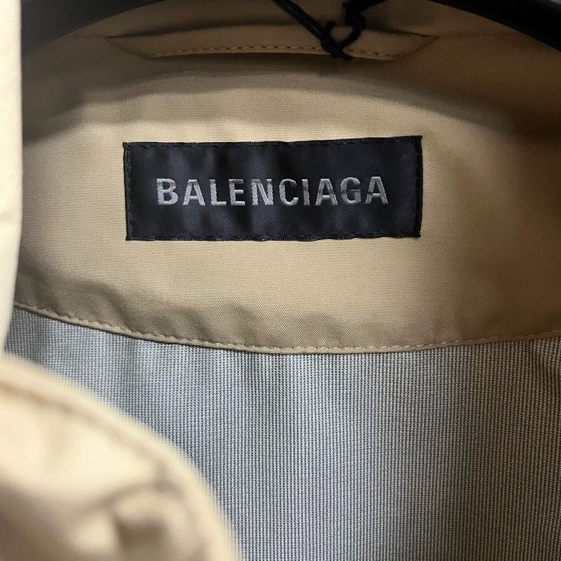 Balenciaga Balenciaga size 38 Beige hooded logo monogram print long s Size XS / US 0-2 / IT 36-38 - 2 Thumbnail