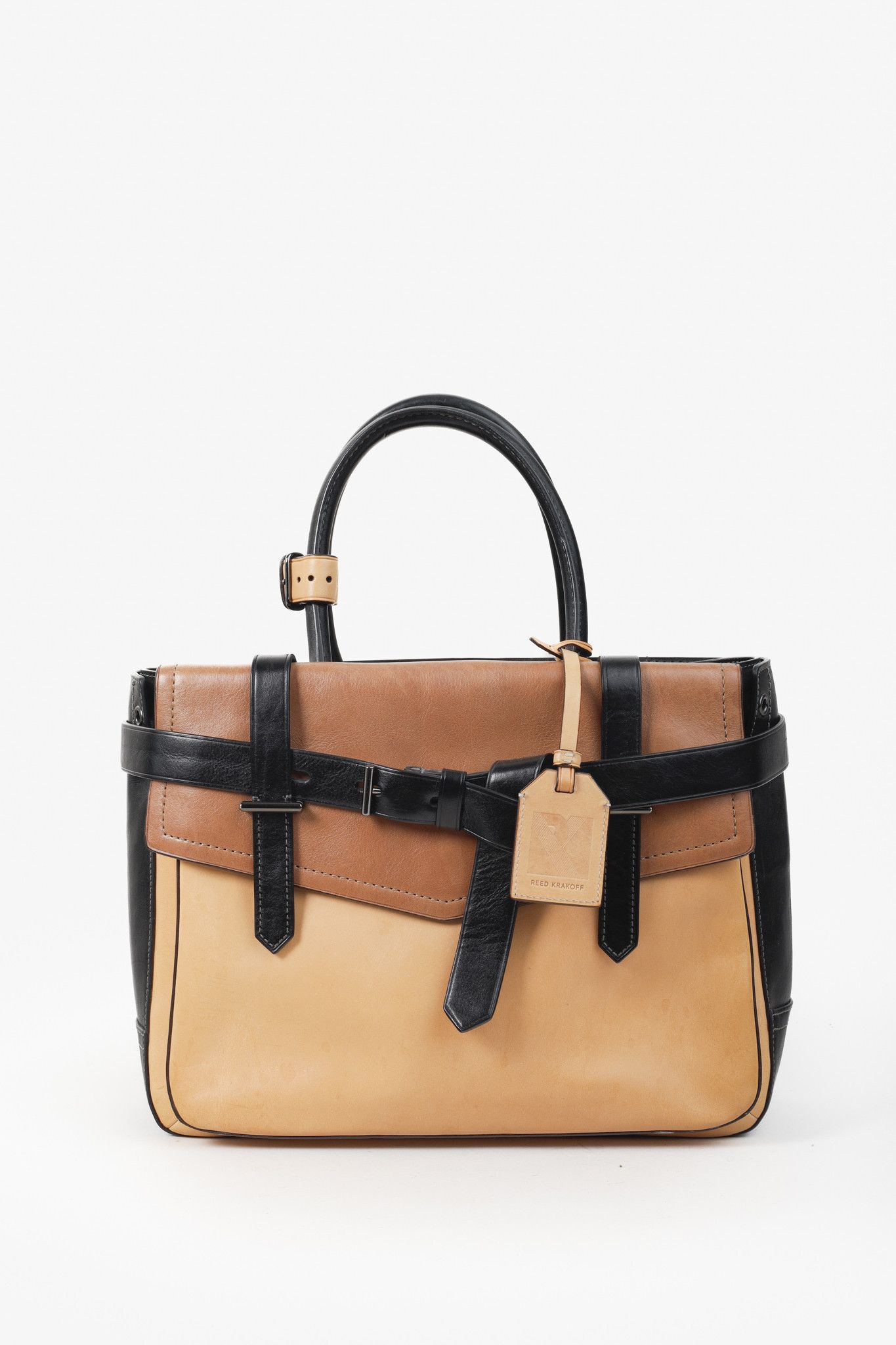 Other Reed Krakoff Tri-Colour Black Brown Belted Tote Bag Size ONE SIZE - 1 Thumbnail