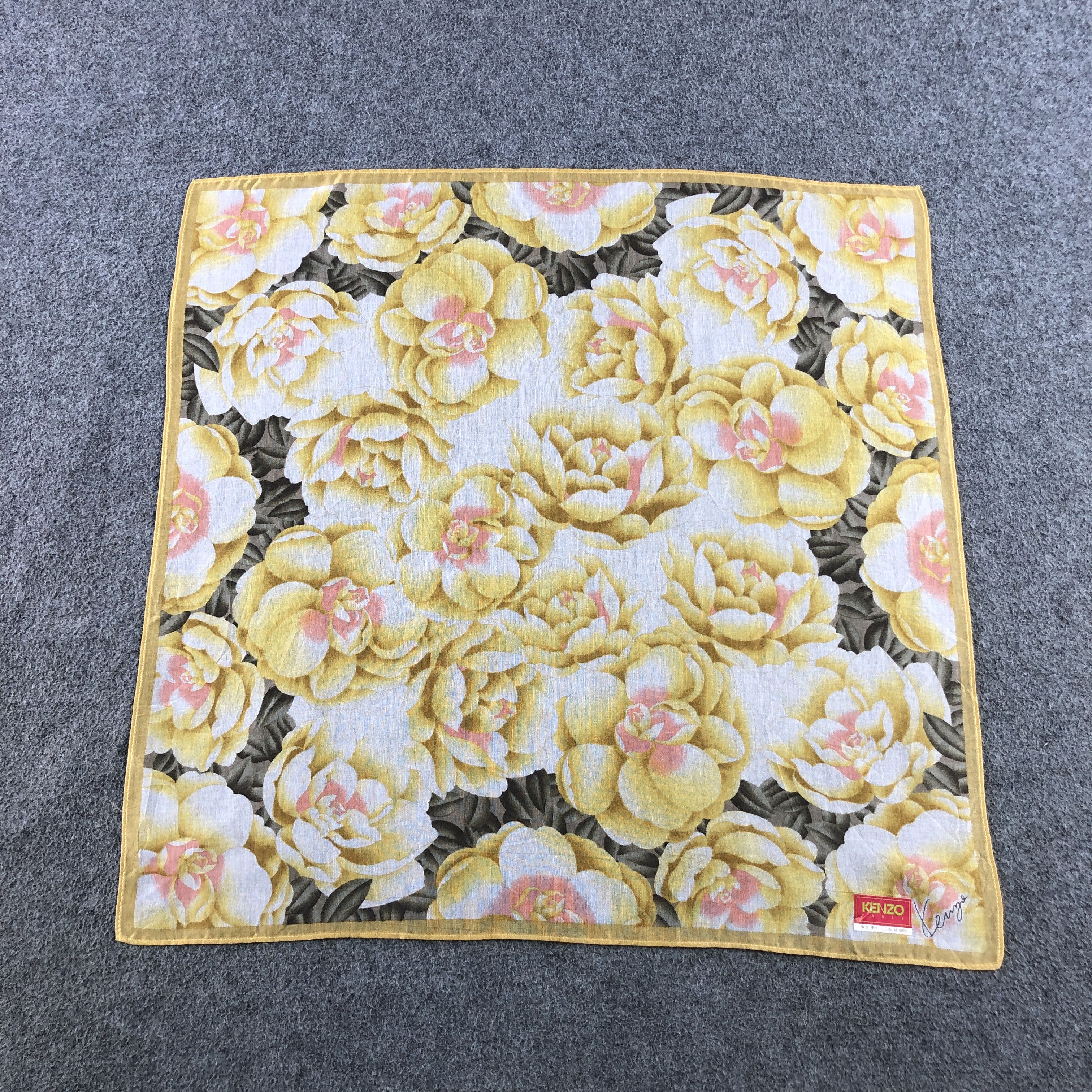 Kenzo Kenzo Floral Handkerchief Neckerchief Bandana H2376 Size ONE SIZE - 2 Thumbnail