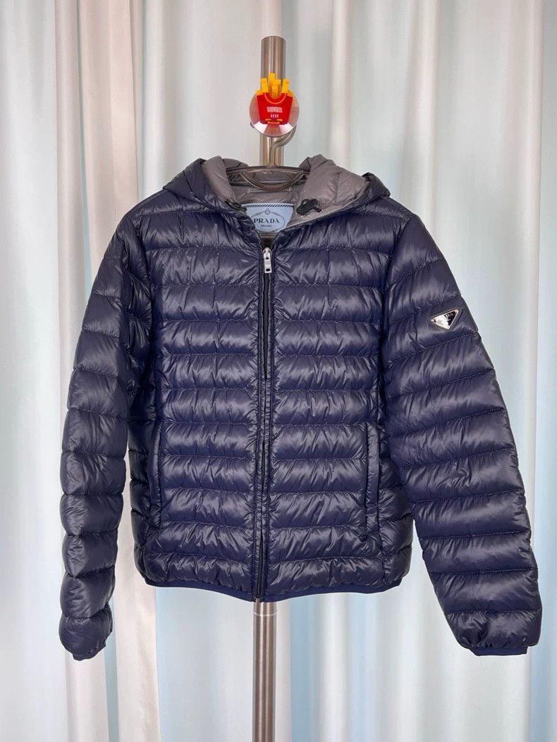 Prada Prada Arm Triangle Logo Hooded Down Jacket - dmc Size US M / EU 48-50 / 2 - 1 Thumbnail