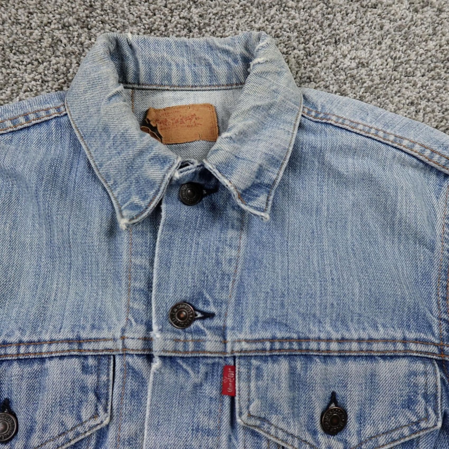 Levi's VTG Levi's Jacket Mens 36 Blue Denim Type III Trucker Western Coat 70s 80s USA Jeans Size US XXS / EU 40 - 3 Thumbnail