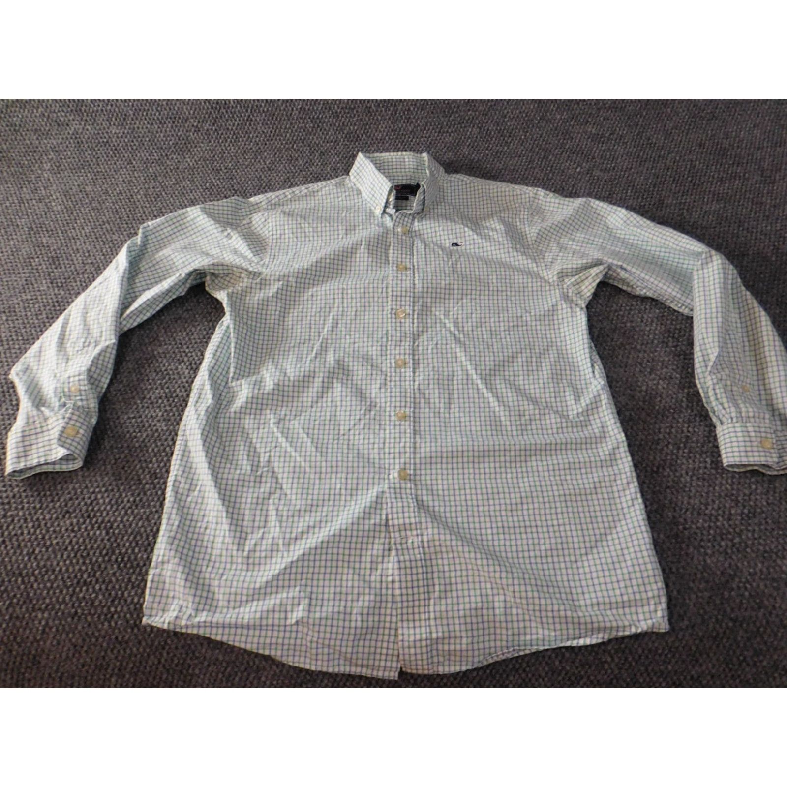 Vineyard Vines Vineyard Vines Shirt Womens XL Green Plaid Button-Up Long Sleeve Collared Cotton Rayon Casual Whale Logo Womens Size XL / US 12-14 / IT 48-50 - 2 Thumbnail