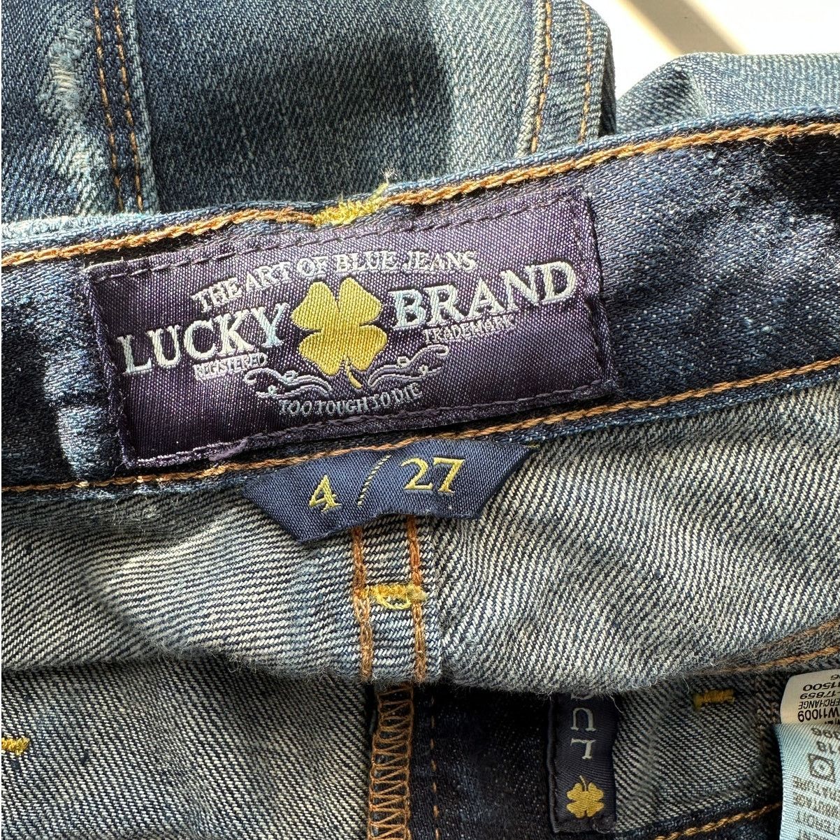 Lucky Brand Lucky Brand Y2K Low Rise Dark Medium Wash Cargo Jeans 4/27 Size 27" / US 4 / IT 40 - 8 Thumbnail