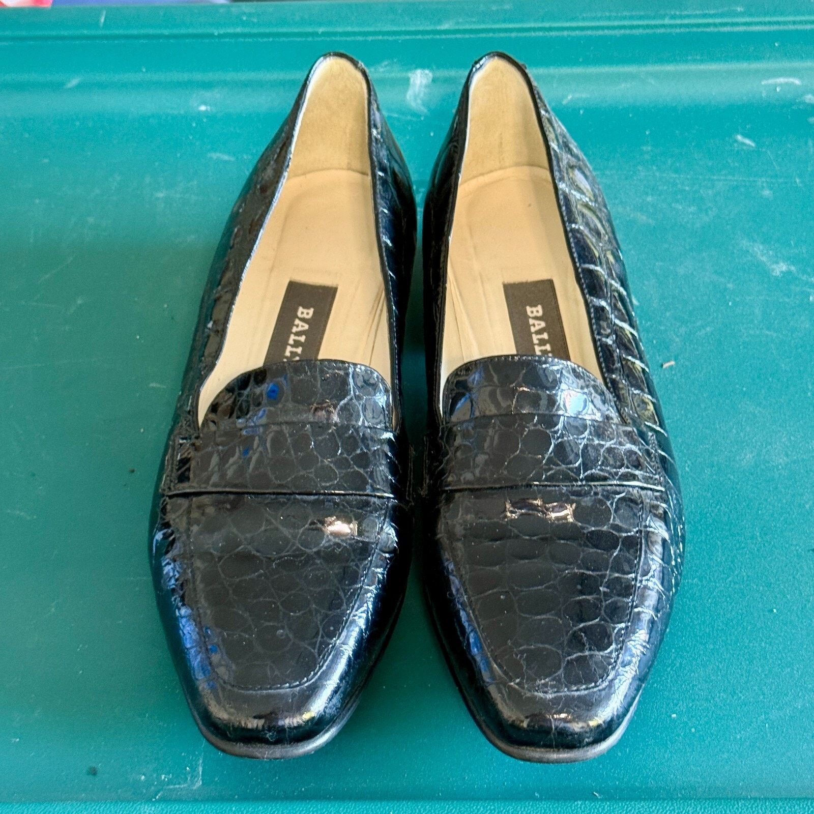 Bally 6.5 Bally Flats Black Penny Loafers Genuine Alligator Size US 6.5 / IT 36.5 - 4 Thumbnail