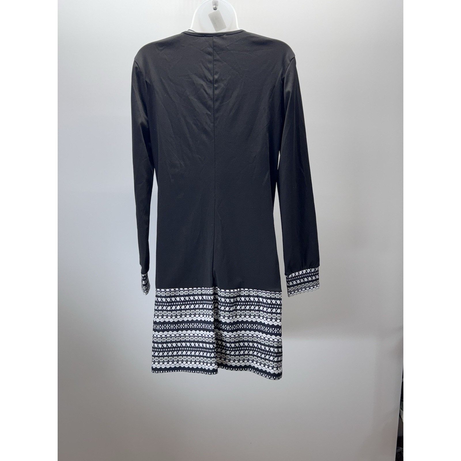 Other C.O.Z.Y Black Dress White Gray Geometric Design Womens L NWT Size L / US 10 / IT 46 - 3 Thumbnail