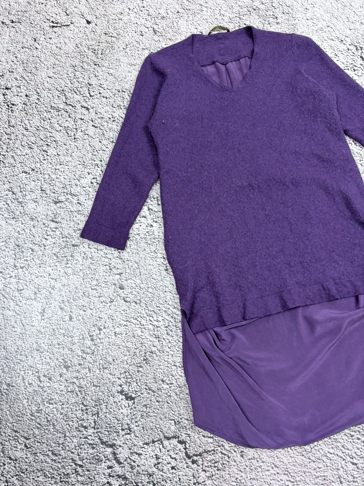 Marina Rinaldi Marina Rinaldi Italy Purple Wool Silk Knit Tunic Sweater M Size M / US 6-8 / IT 42-44 - 2 Thumbnail