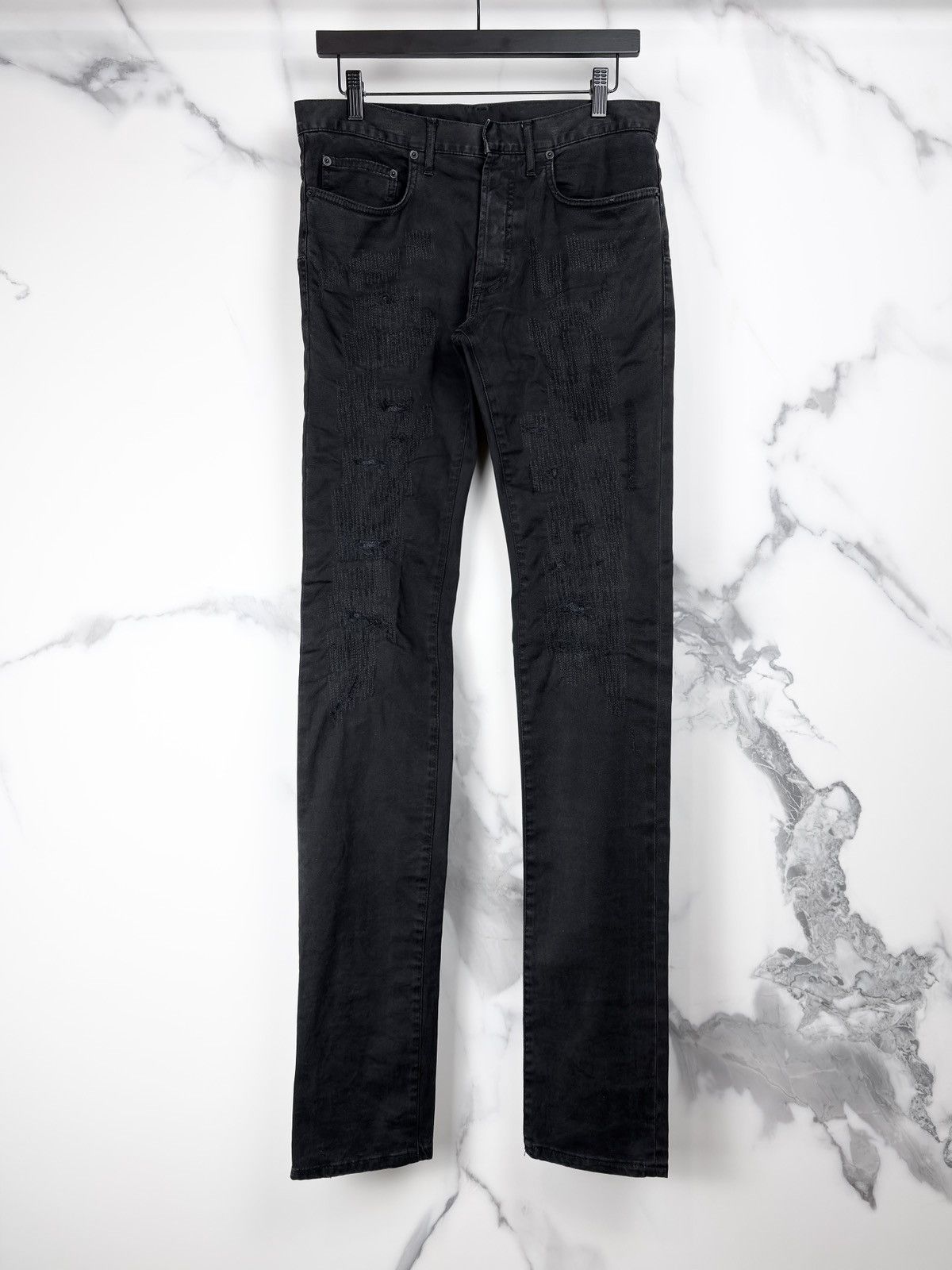 Dior AW11 Dior Homme Blackberry Crash Stitch Repaired Jeans KVA Size US 30 / EU 46 - 1 Thumbnail