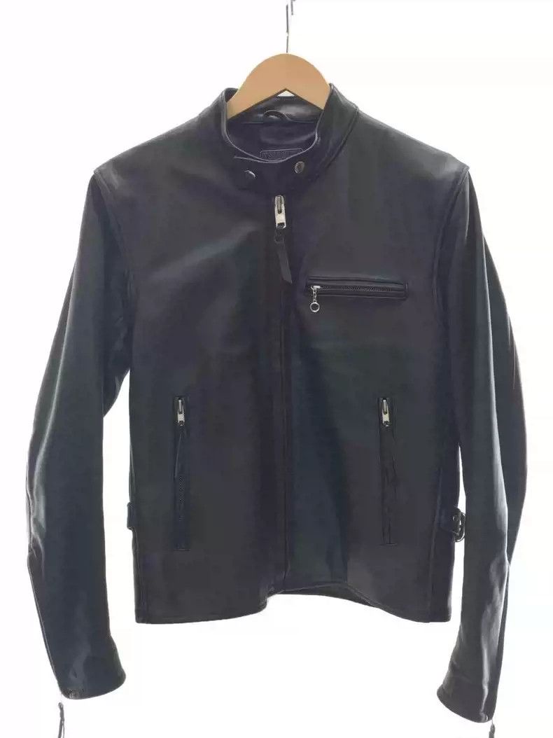 Kadoya kadoyaStraight-pull collar leather coat Size US M / EU 48-50 / 2 - 1 Thumbnail