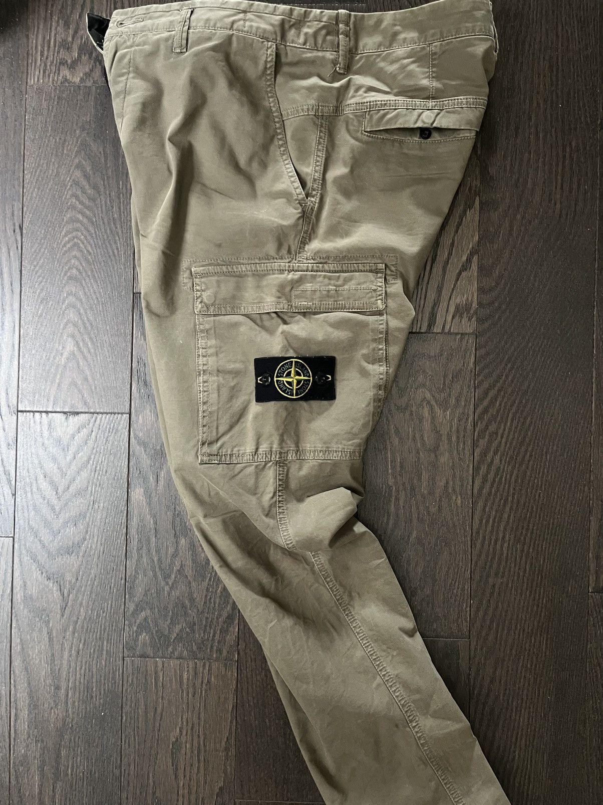 Stone Island Stone Island Slim Olive Cargo Pants Size US 34 / EU 50 - 12 Thumbnail