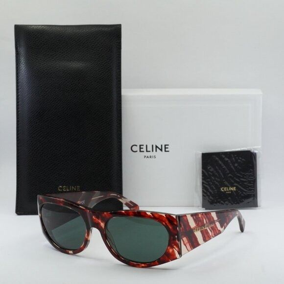 Celine 🕶️ New Celine CL40029I 54N Sunglasses - Red Havana Frame Size ONE SIZE - 10 Thumbnail