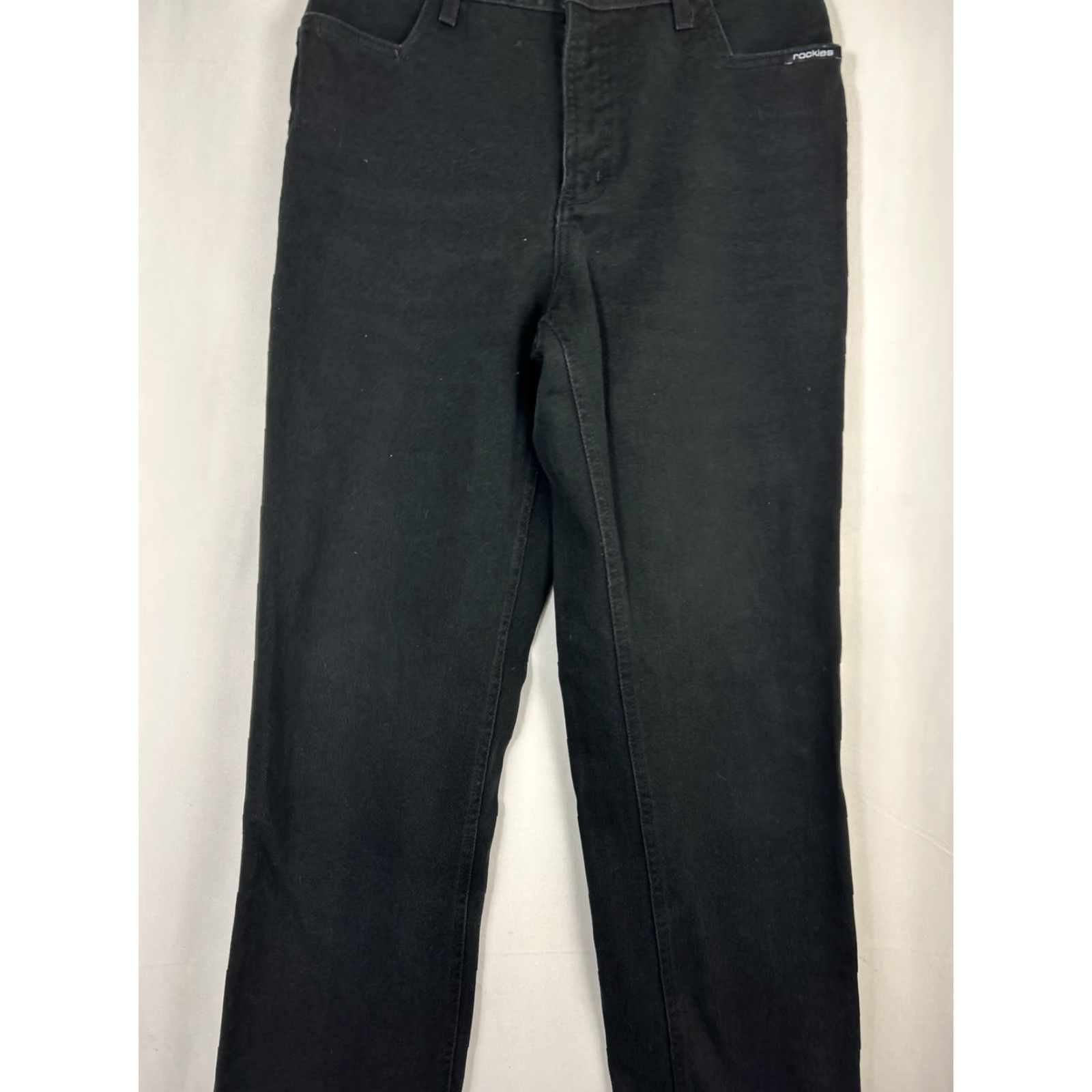 Vintage VINTAGE Rockies Jeans Black Womens 13 32x35 Relaxed Low Rise Studded Sides Rare Jeans Women 90s? Size 34" / US 12 / IT 48 - 3 Thumbnail