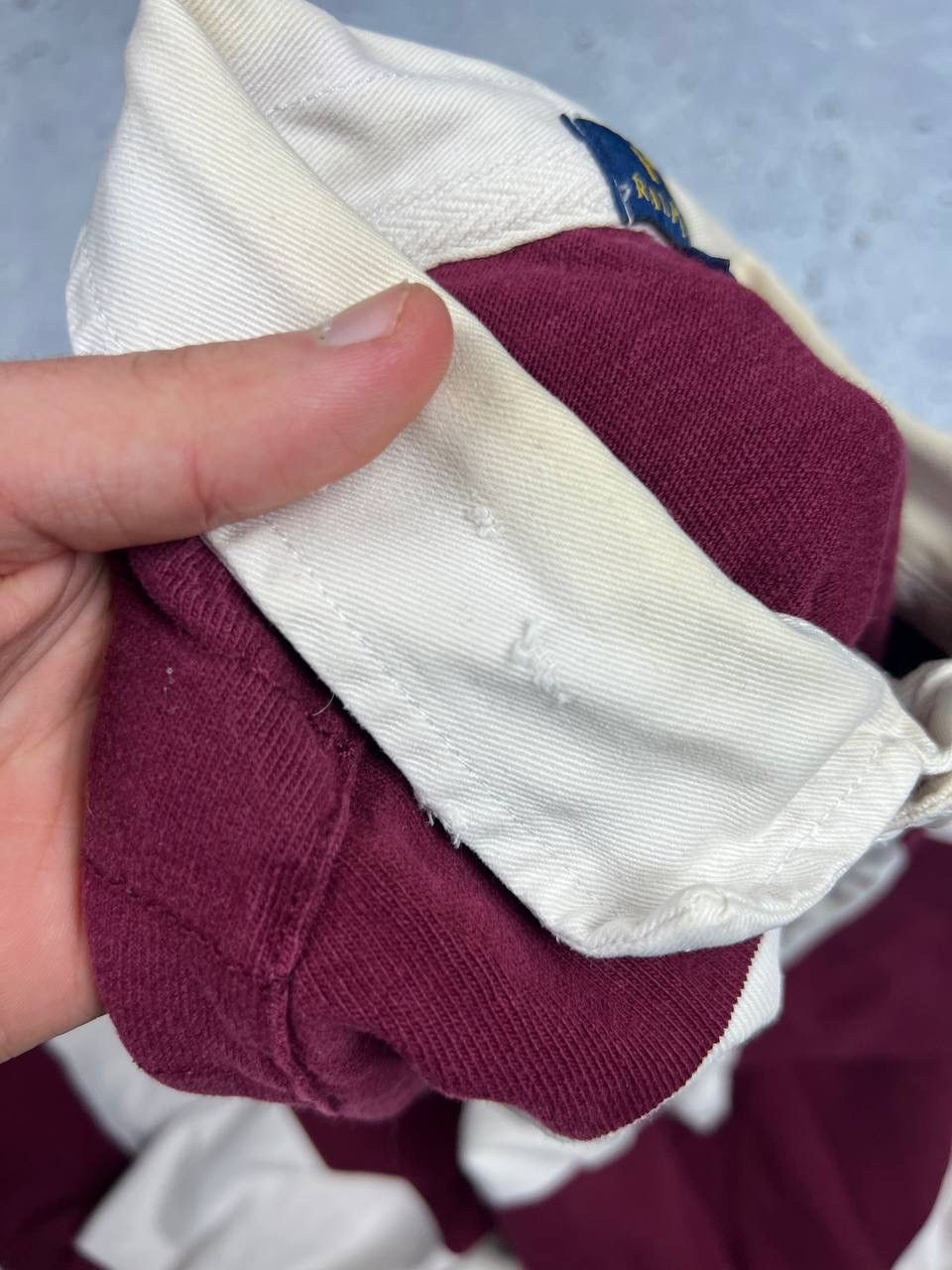 Polo Ralph Lauren × Ralph Lauren × Vintage Vintage Polo Ralph Lauren Striped Rugby Sweatshirt Size US XXL / EU 58 / 5 - 5 Thumbnail