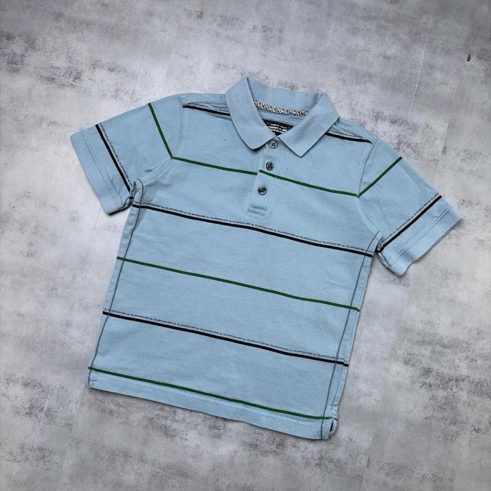 Quiksilver Y2K Light Blue Quilsilver Grunge Surf Polo Shirt Size XXS / US 00 / IT 34 - 2 Thumbnail