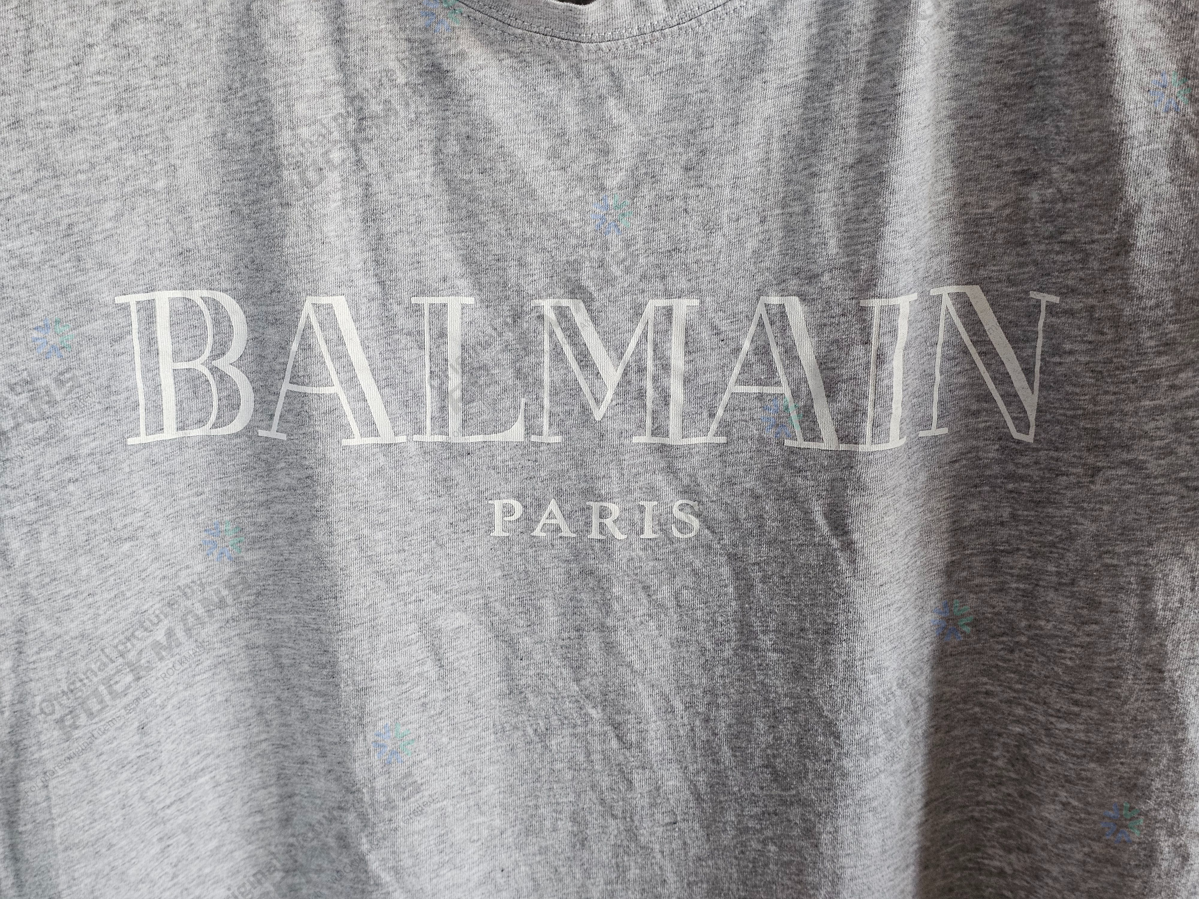 Balmain Balmain Men's Grey T-Shirt Size M Size US M / EU 48-50 / 2 - 2 Thumbnail