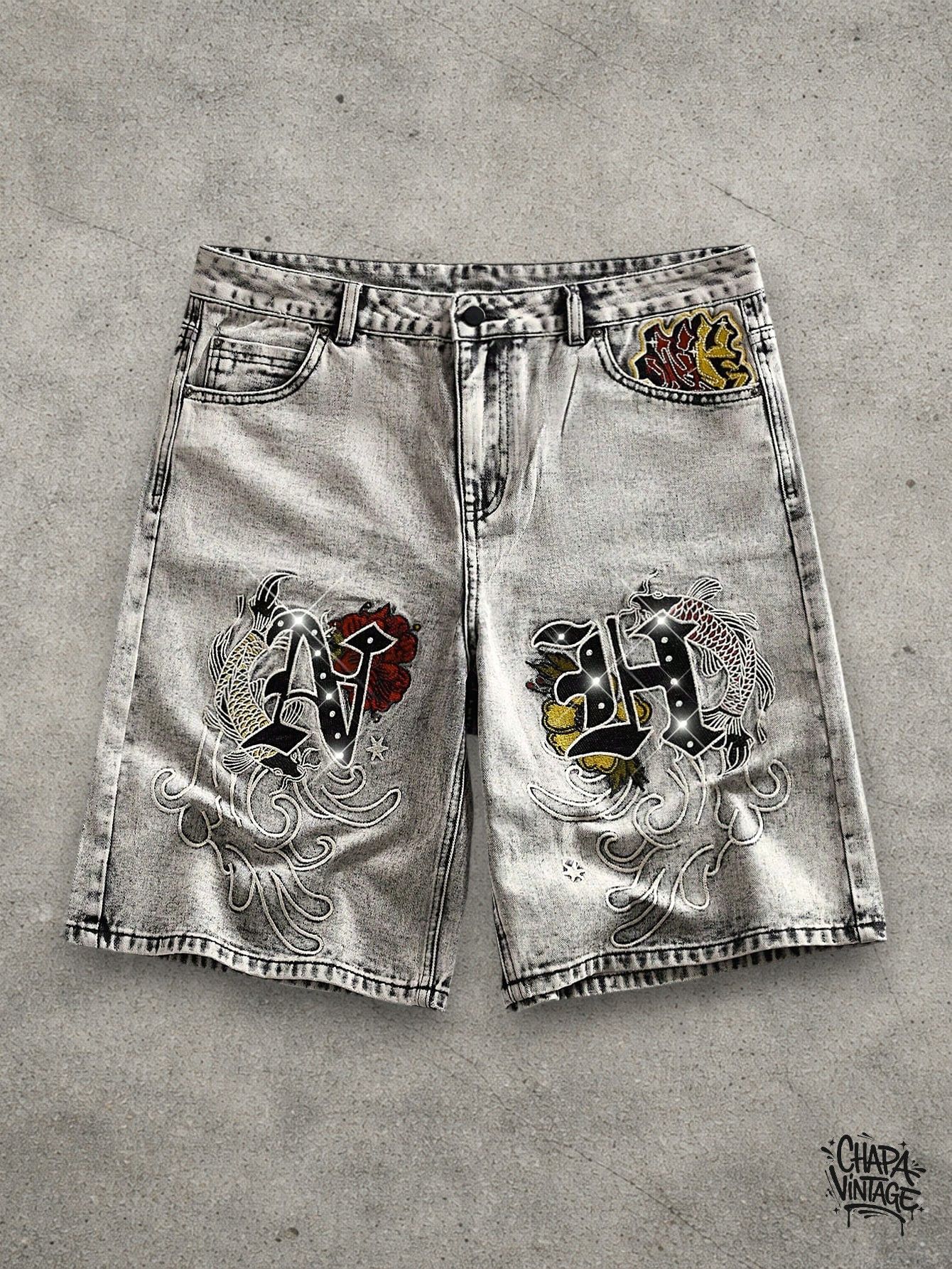 Vintage Retro washed jeans shorts Size US 32 / EU 48 - 1 Thumbnail