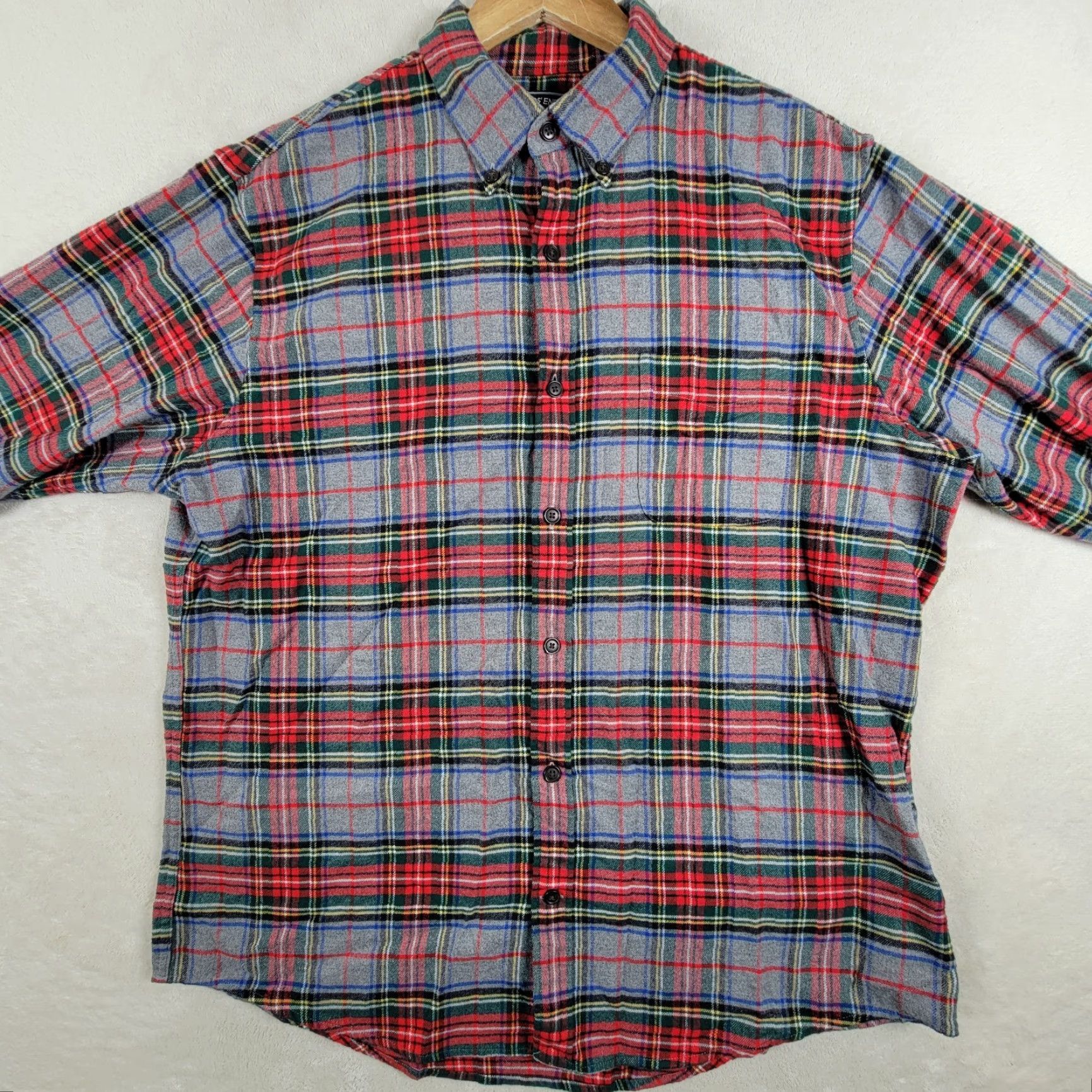 Vintage VINTAGE LL Bean Flannel Shirt Mens Large Gray Plaid Button-Up Outdoors Size US M / EU 48-50 / 2 - 2 Thumbnail