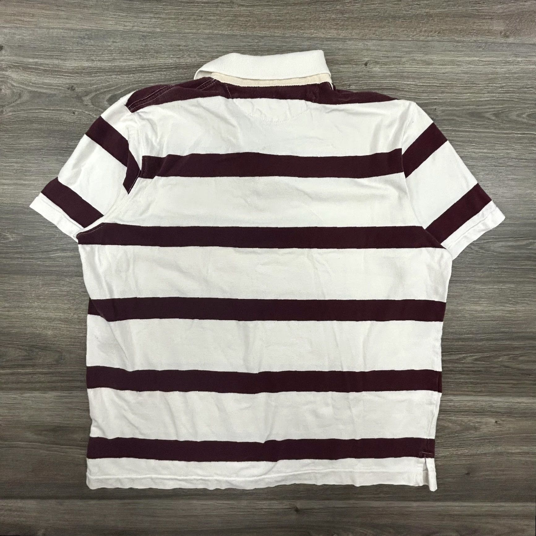American Eagle Outfitters VINTAGE American Eagle Outfitters Rugby Shirt Mens L Polo White Maroon 90s Crest 1977 Size US L / EU 52-54 / 3 - 3 Thumbnail
