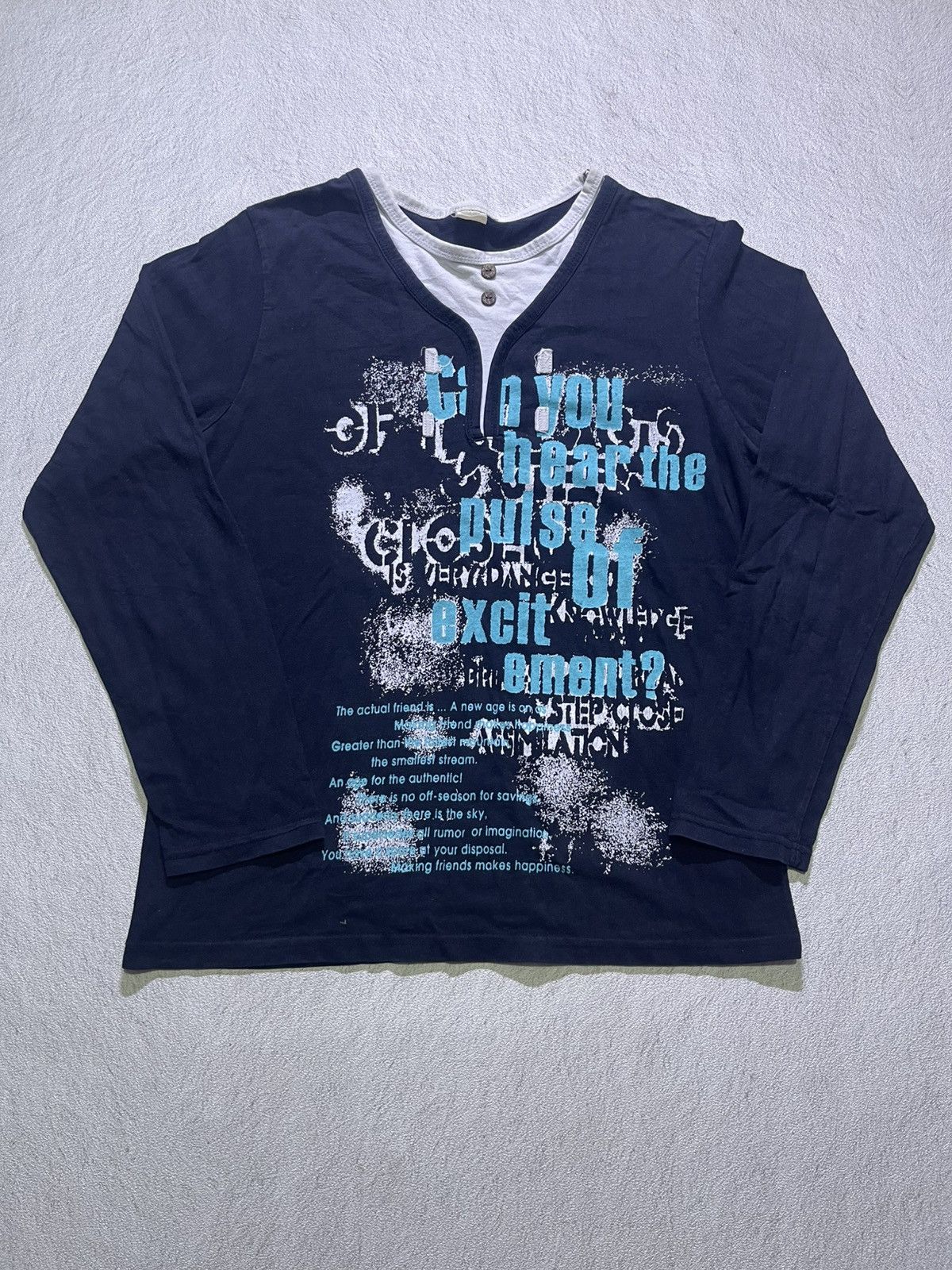 Japanese Brand VINTAGE Y2K long sleeve tshirt ifsix style Size US M / EU 48-50 / 2 - 1 Thumbnail