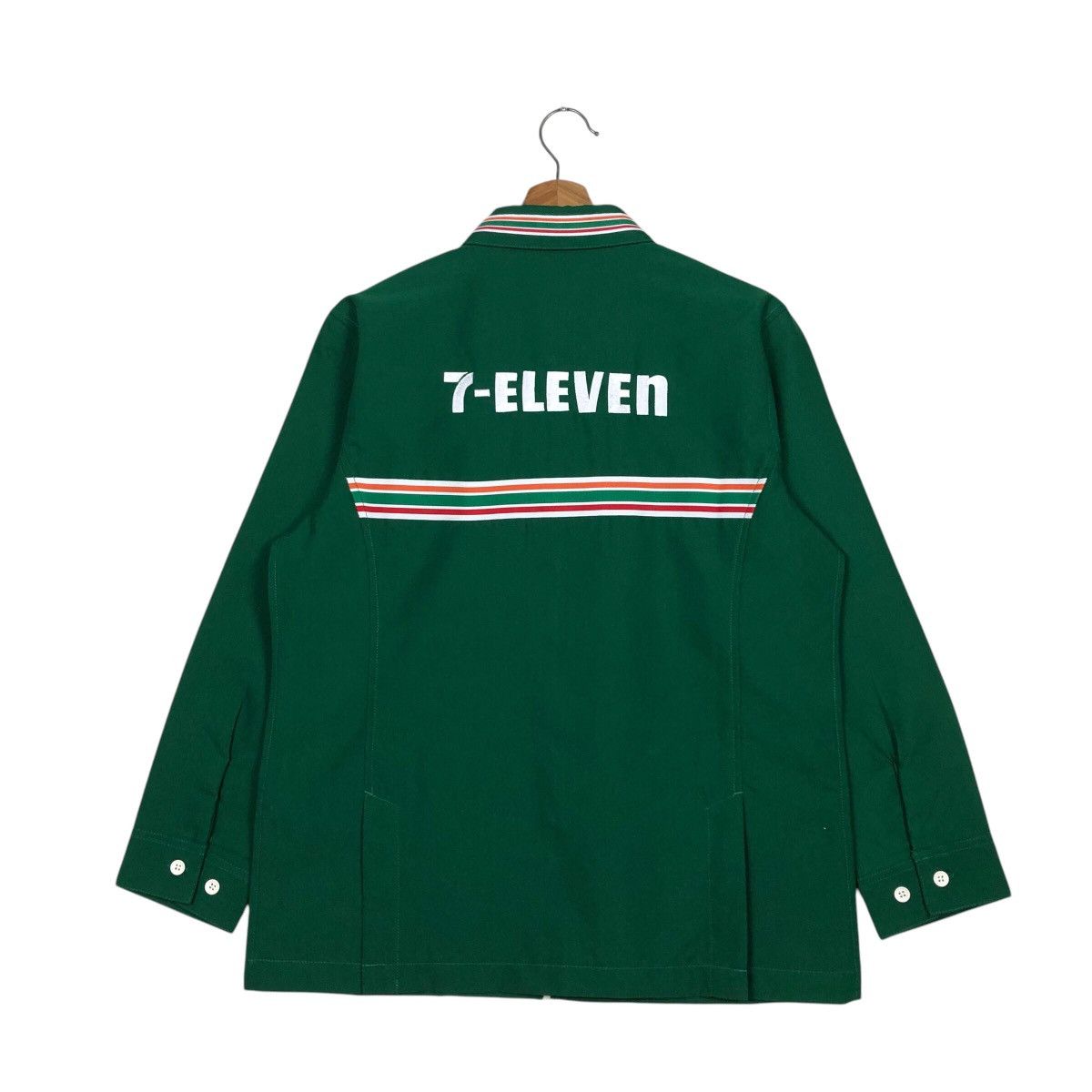 Japanese Brand 📌Vintage Worker Zipper Light Jacket 7-Eleven Japan Big Logo Size US M / EU 48-50 / 2 - 9 Thumbnail