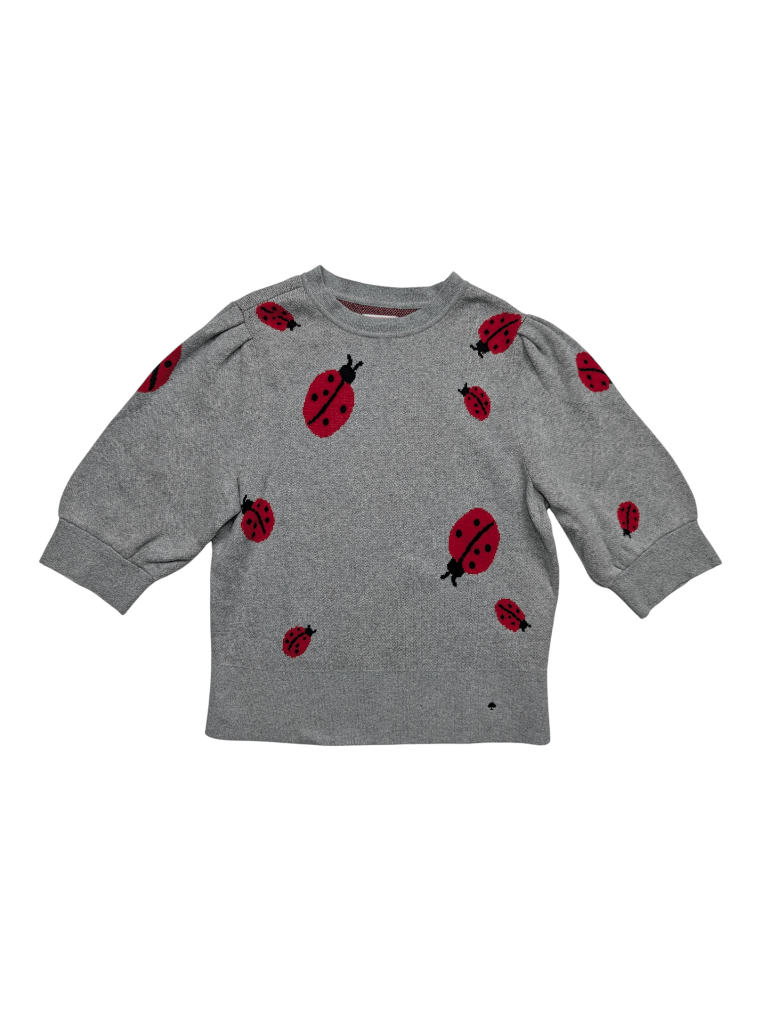 Kate Spade Kate Spade Grey Ladybug Mid Sleeve Jumper Size S / US 4 / IT 40 - 1 Thumbnail