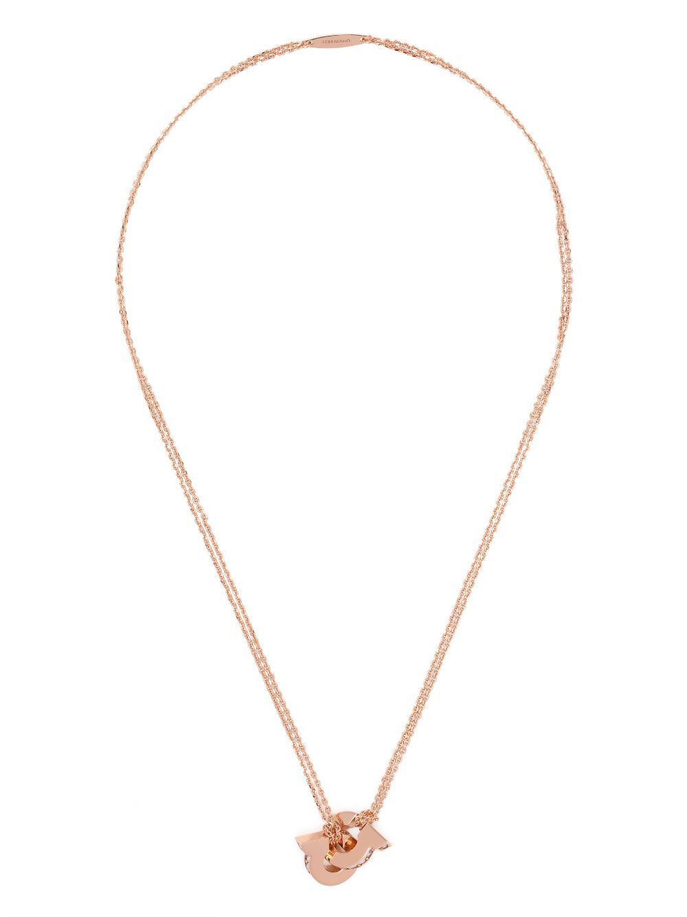 Salvatore Ferragamo DOUBLE GANCINI PENDANT NECKLACE Size ONE SIZE - 1 Thumbnail