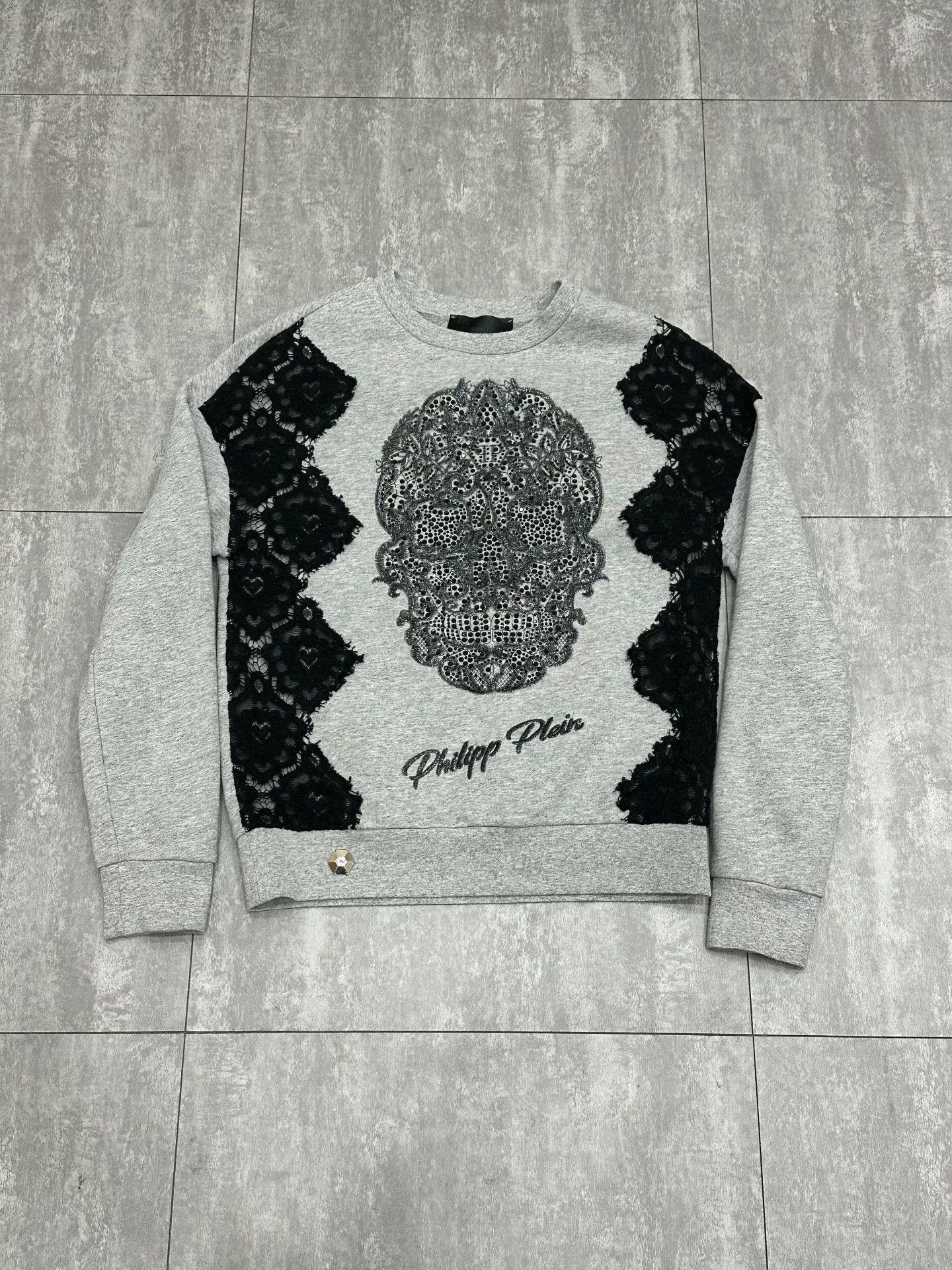 Philipp Plein Philipp Plein Patchwork Gray Hoodie S Women Size S / US 4 / IT 40 - 1 Thumbnail